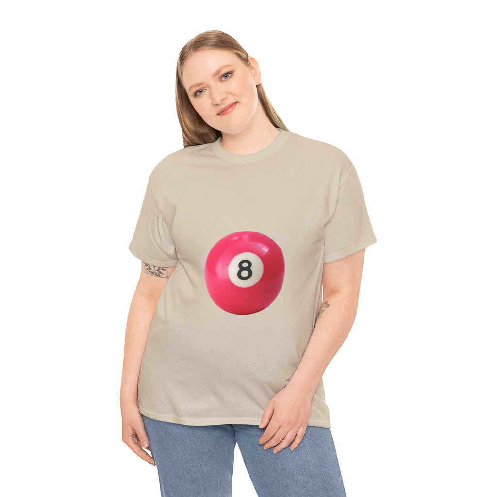 8-Ball Graphic Tee — Pink Pool Ball Casual T-Shirt
