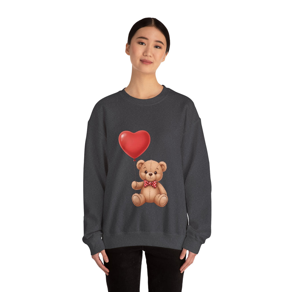 Teddy Bear with Heart Balloon Sweatshirt