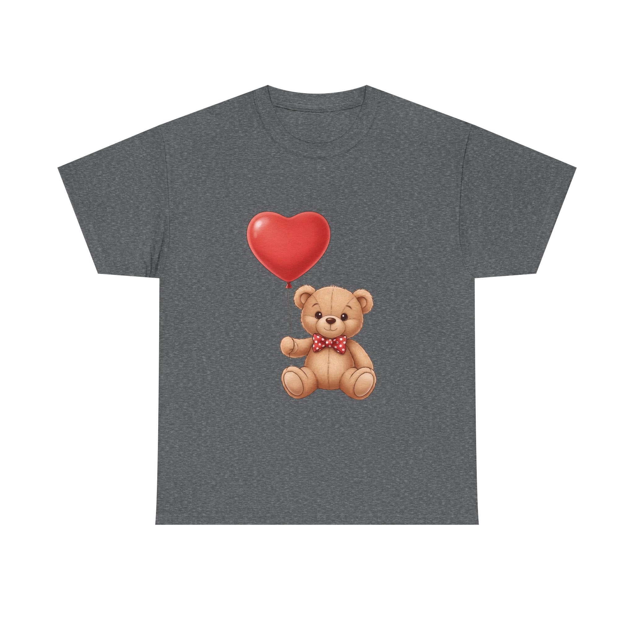 T-Shirt — Cute Teddy Bear Holding Heart Balloon Valentine Shirt