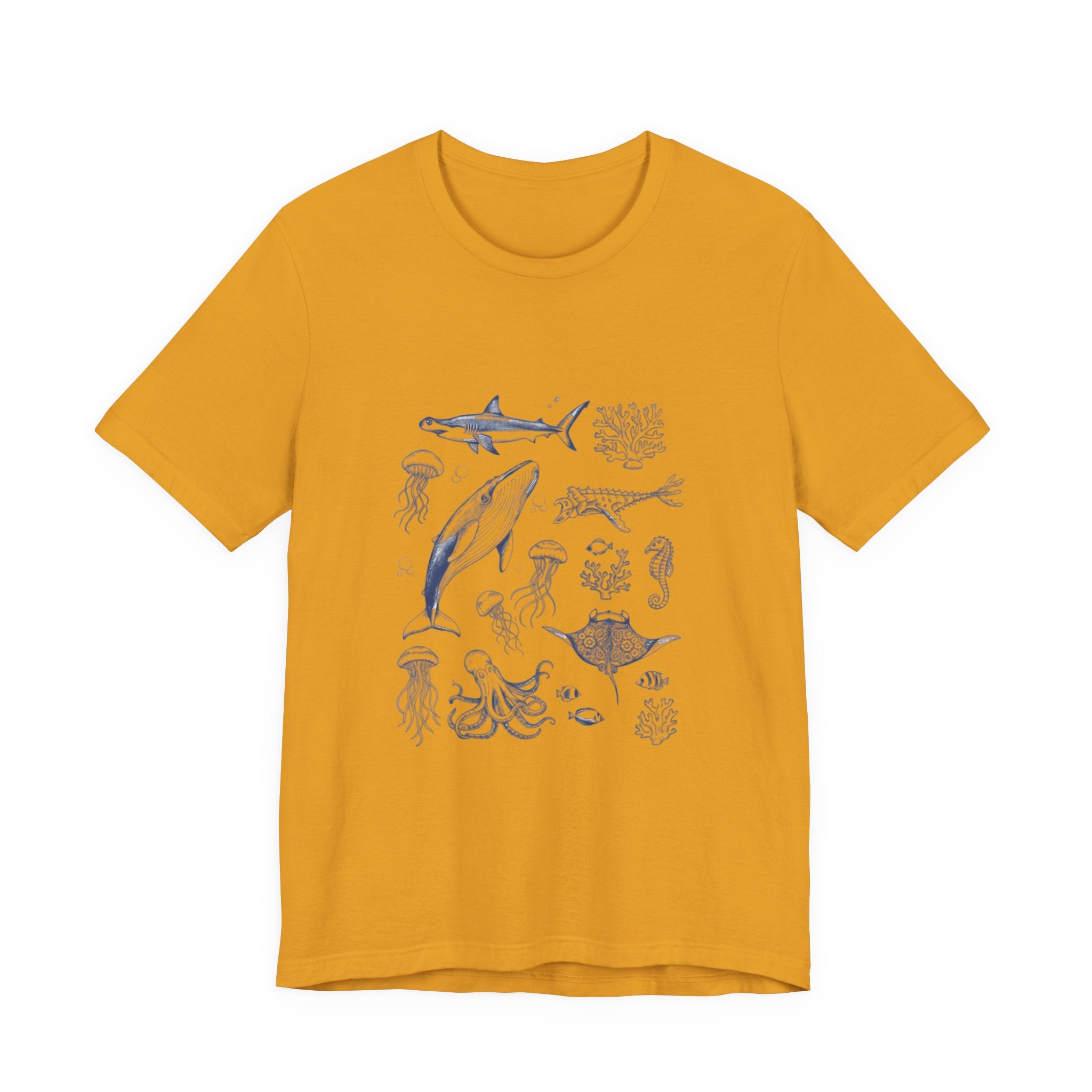 Ocean Wildlife Illustration T‑Shirt — Marine Life Chart Tee