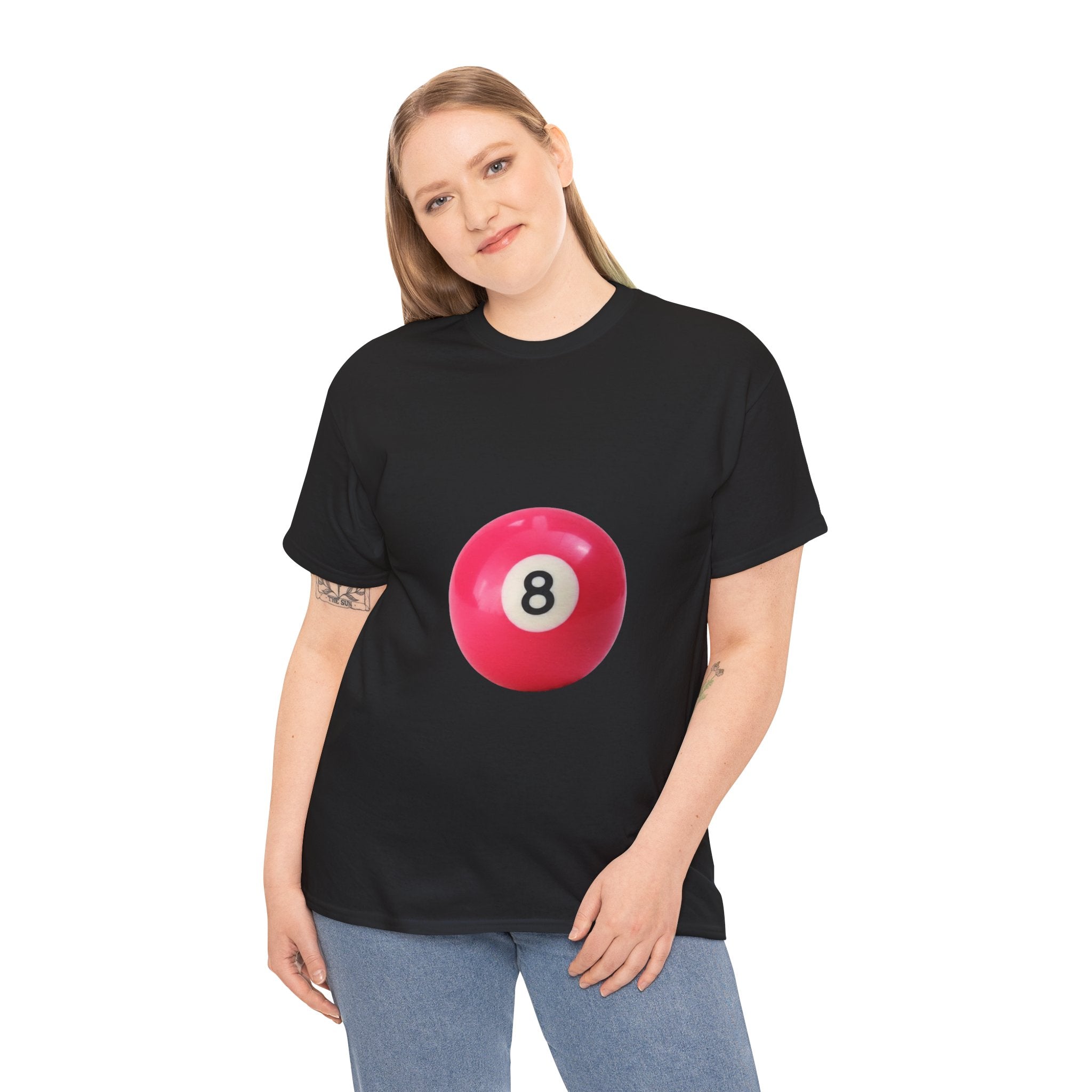8-Ball Graphic Tee — Pink Pool Ball Casual T-Shirt
