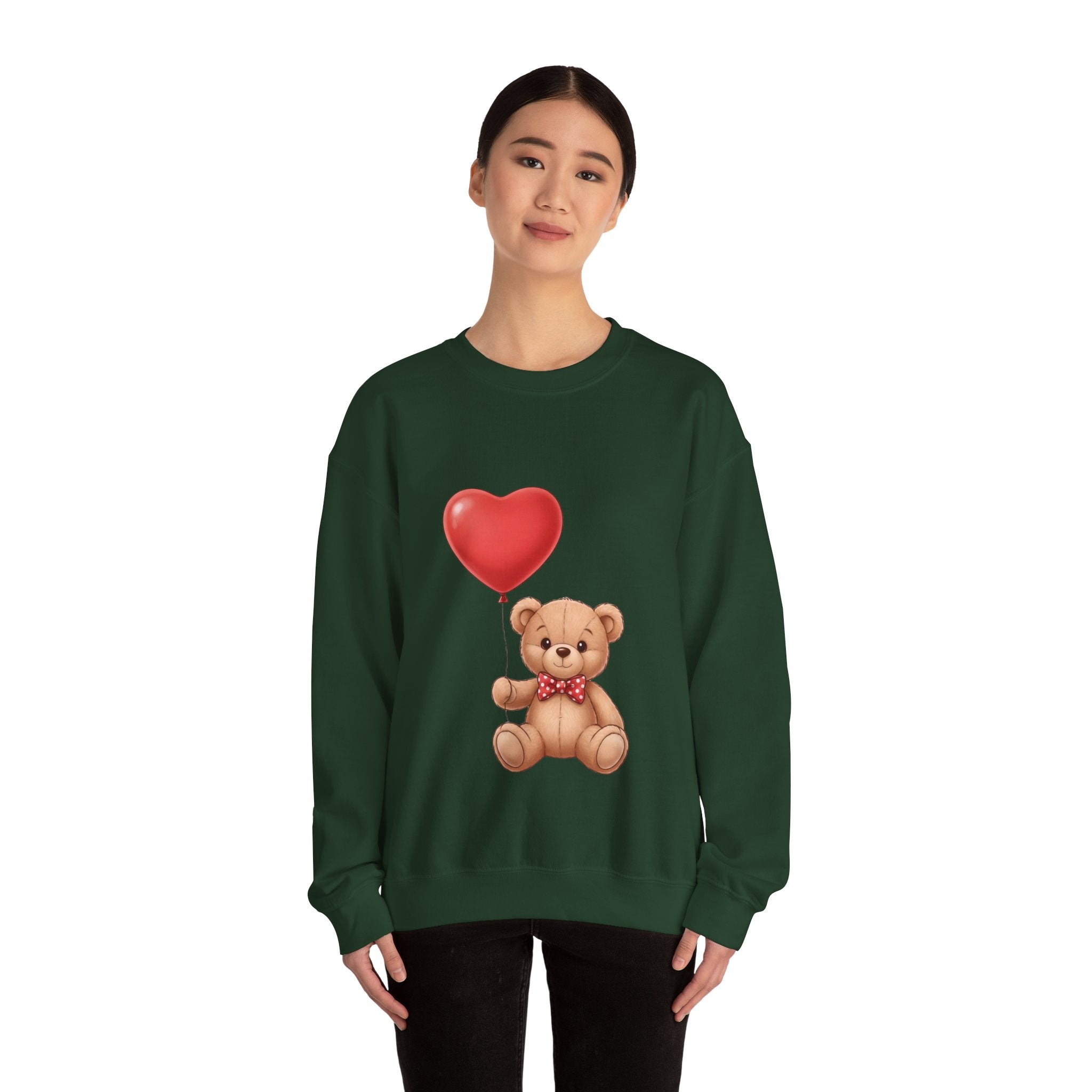 Teddy Bear with Heart Balloon Sweatshirt