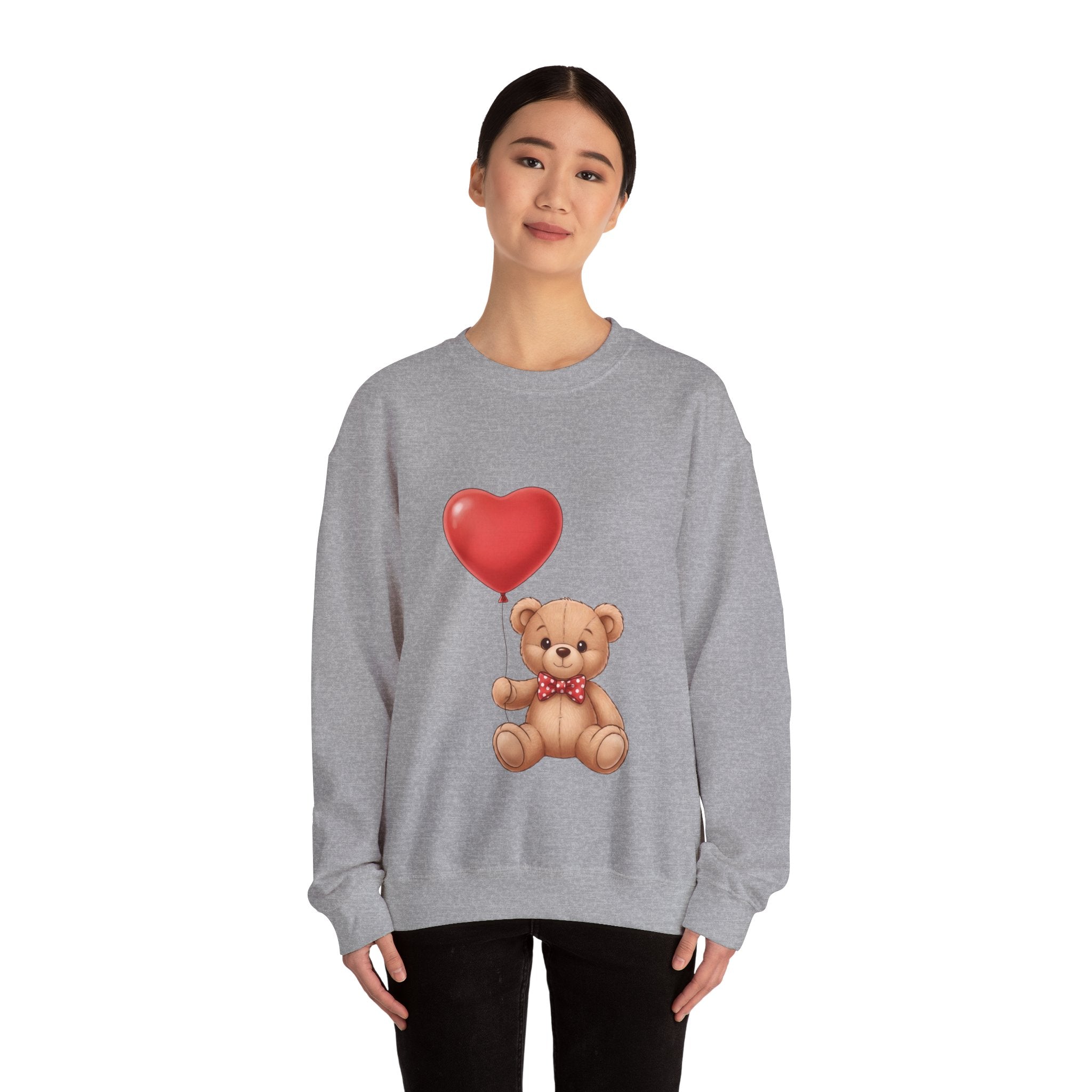 Teddy Bear with Heart Balloon Sweatshirt