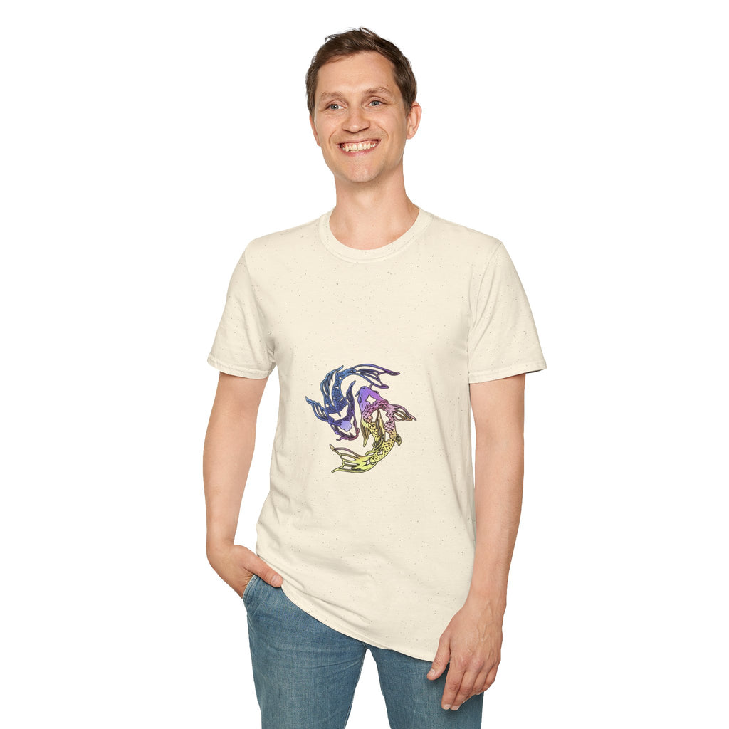 Koi Yin Yang T-Shirt — Colorful Japanese Carp Circle Graphic Tee