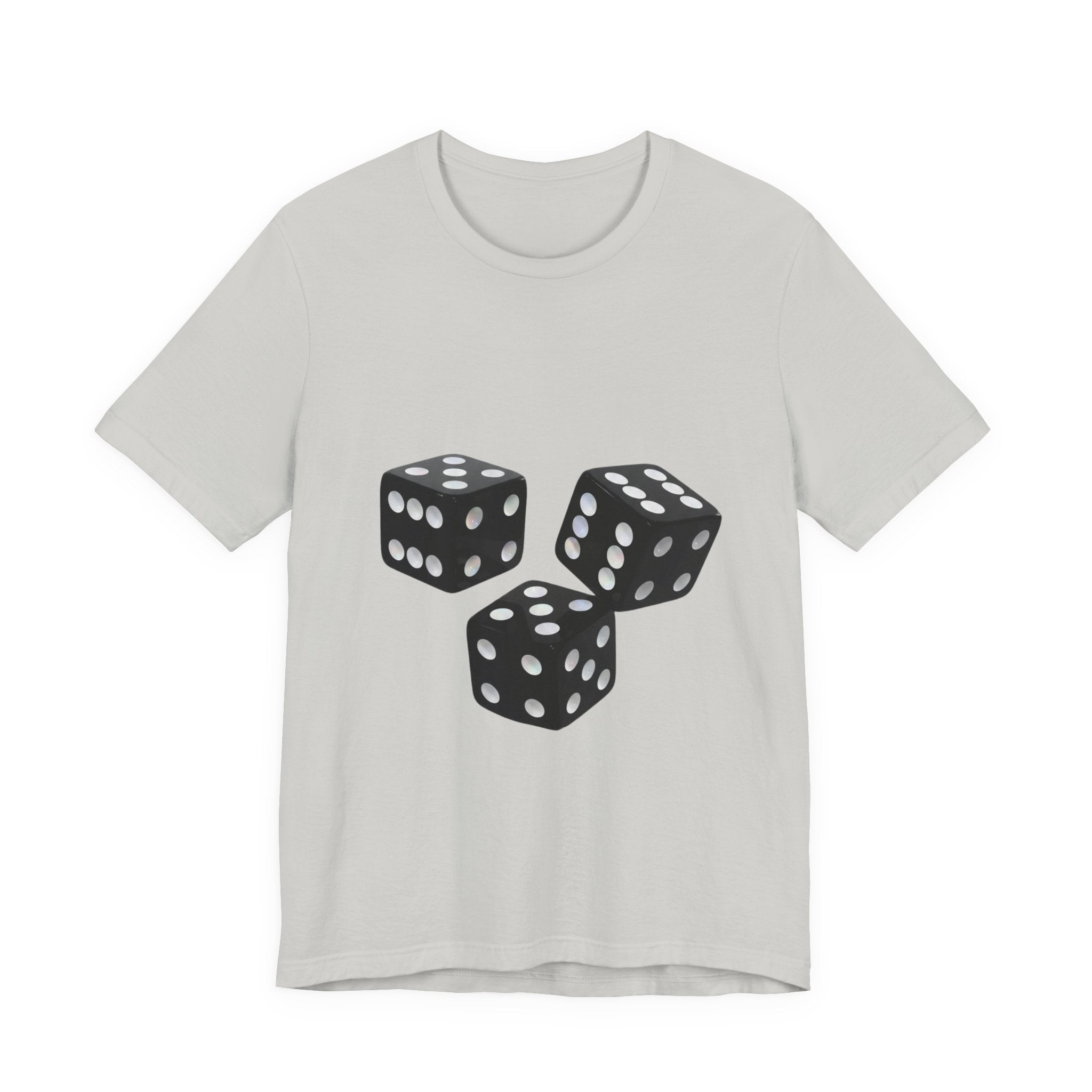 Dice Graphic Tee — Minimalist Black Dice T-Shirt for Gamers & Casino Fans