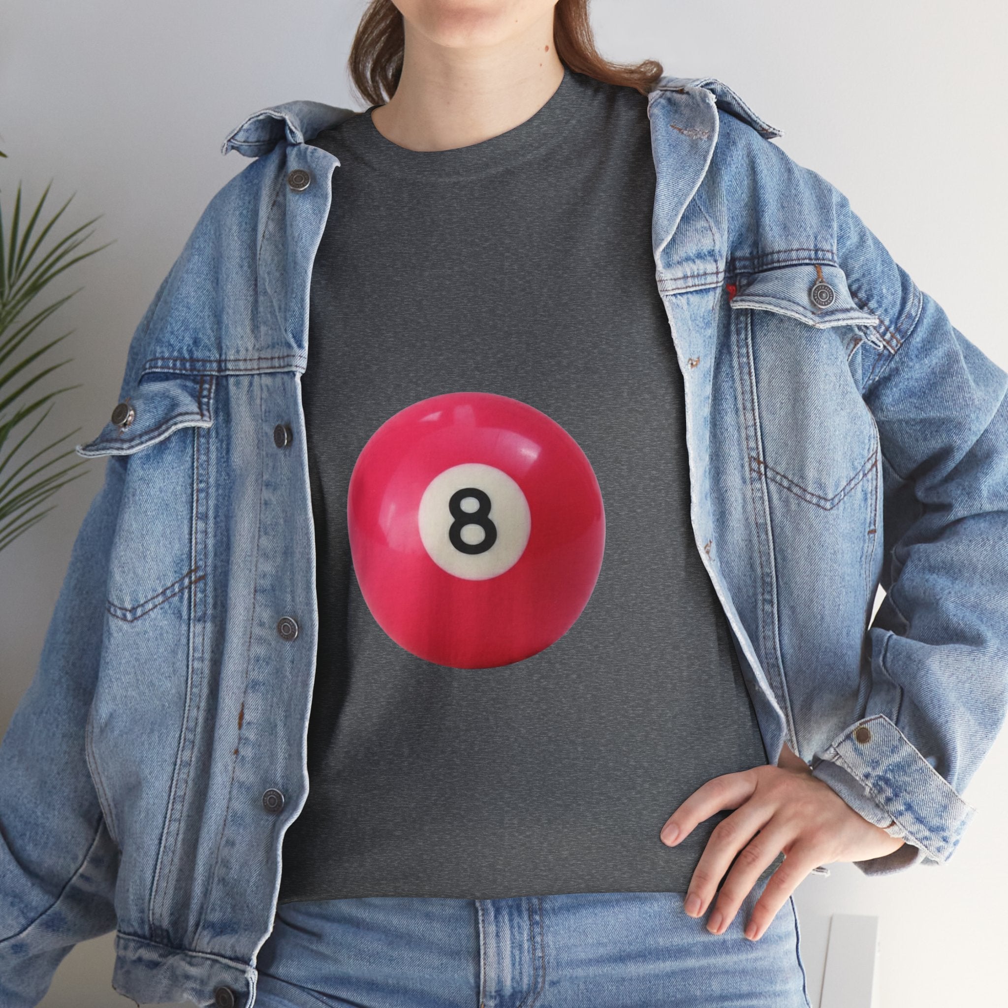 8-Ball Graphic Tee — Pink Pool Ball Casual T-Shirt