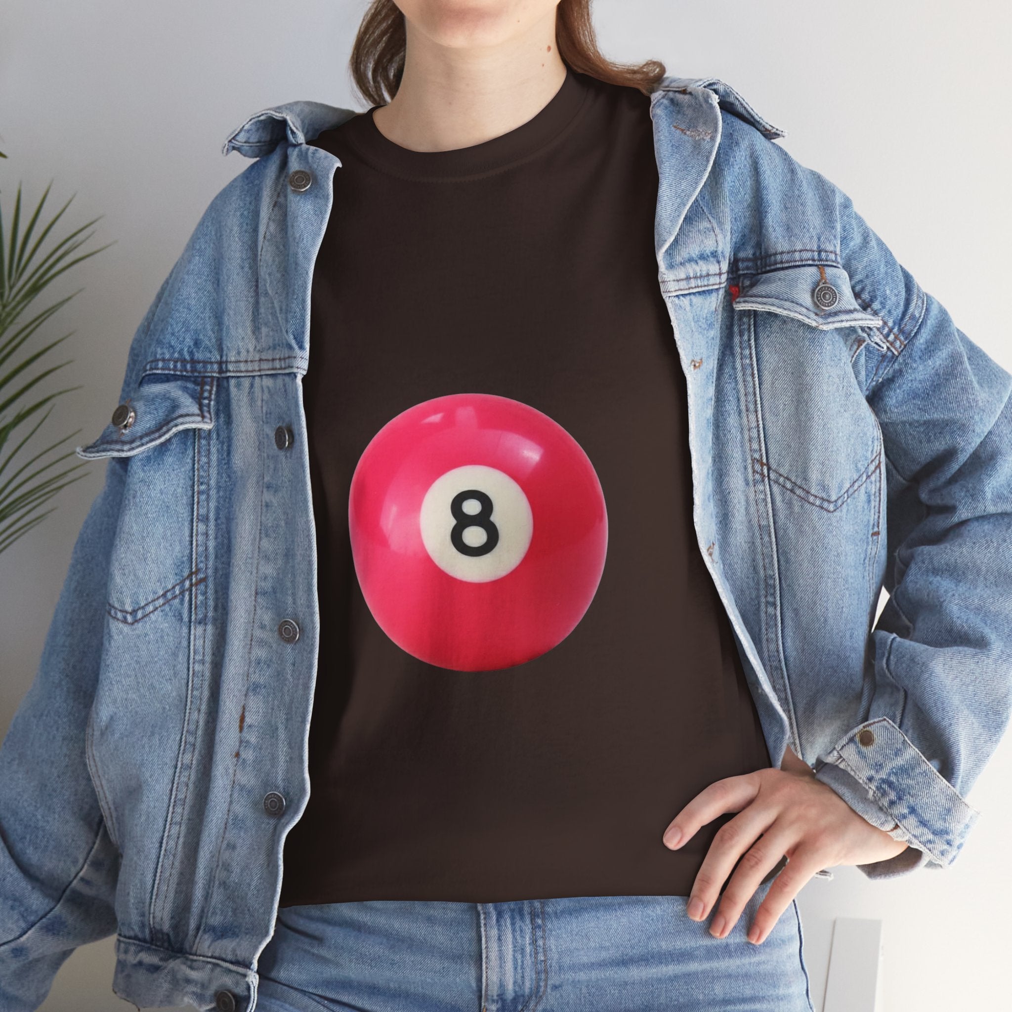 8-Ball Graphic Tee — Pink Pool Ball Casual T-Shirt