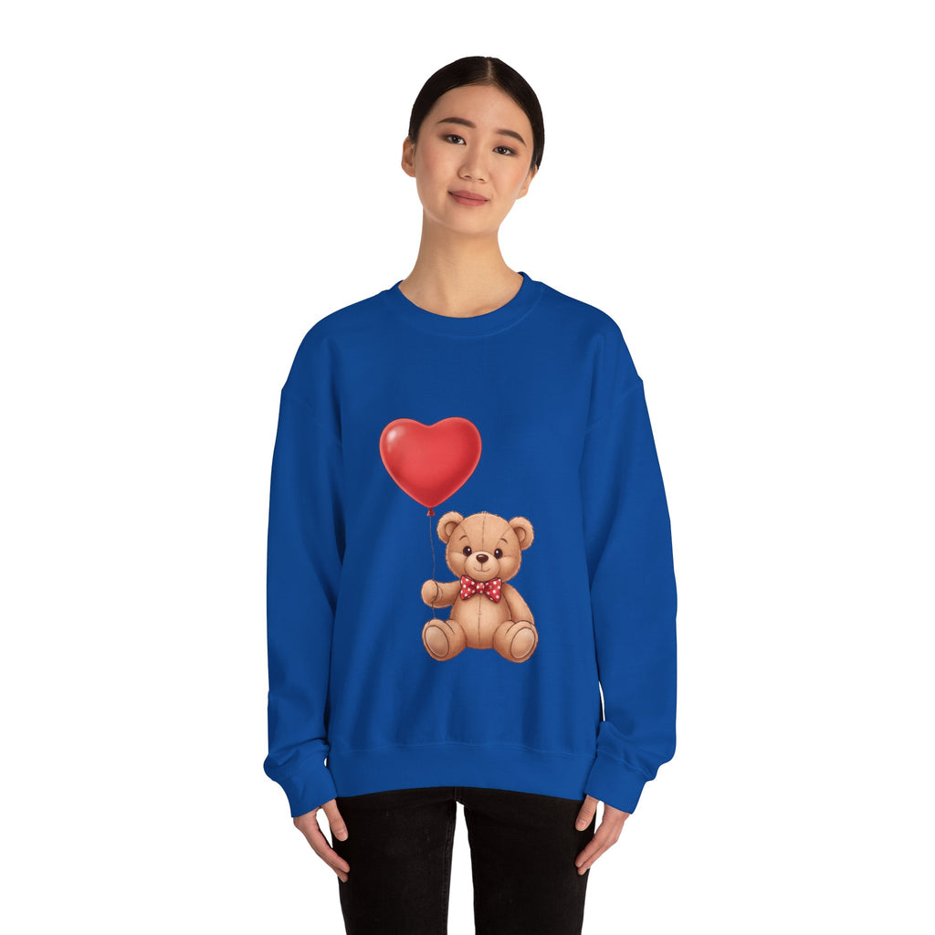 Teddy Bear with Heart Balloon Sweatshirt