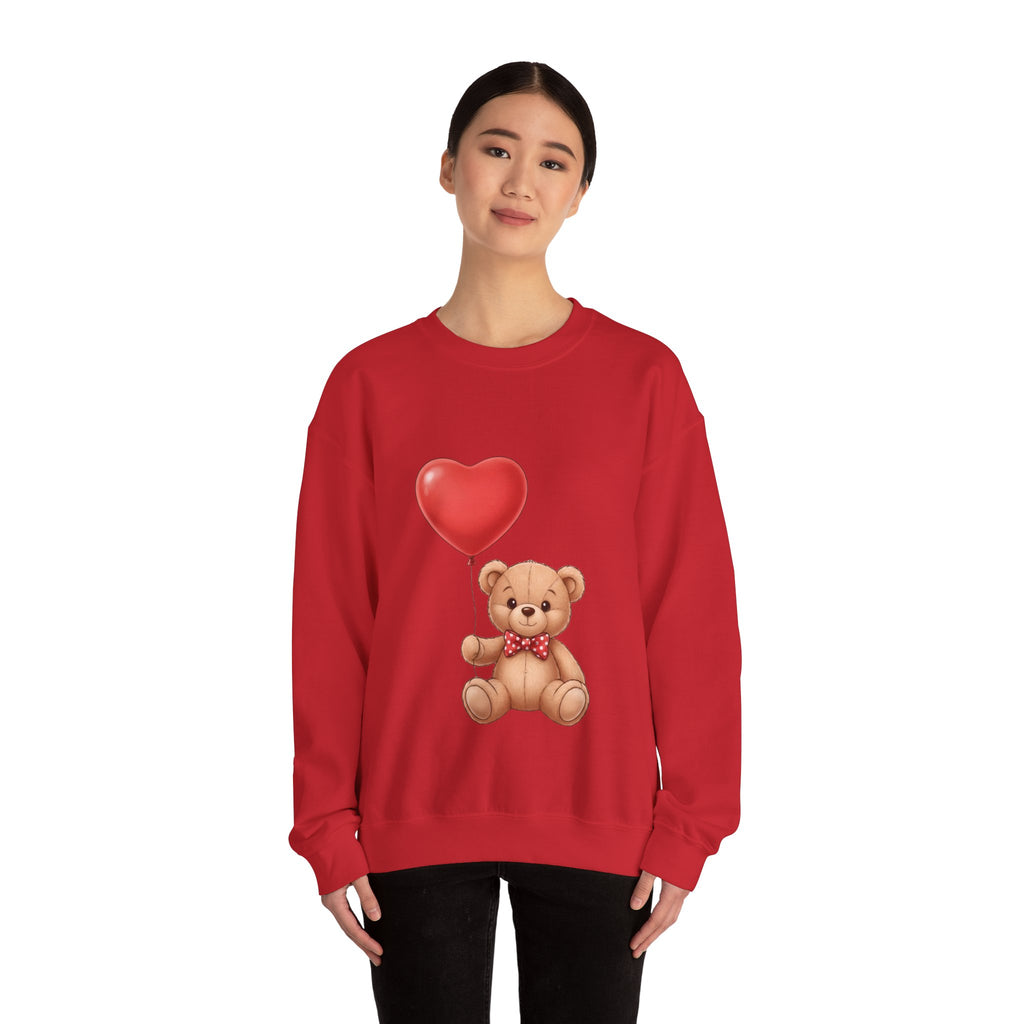 Teddy Bear with Heart Balloon Sweatshirt