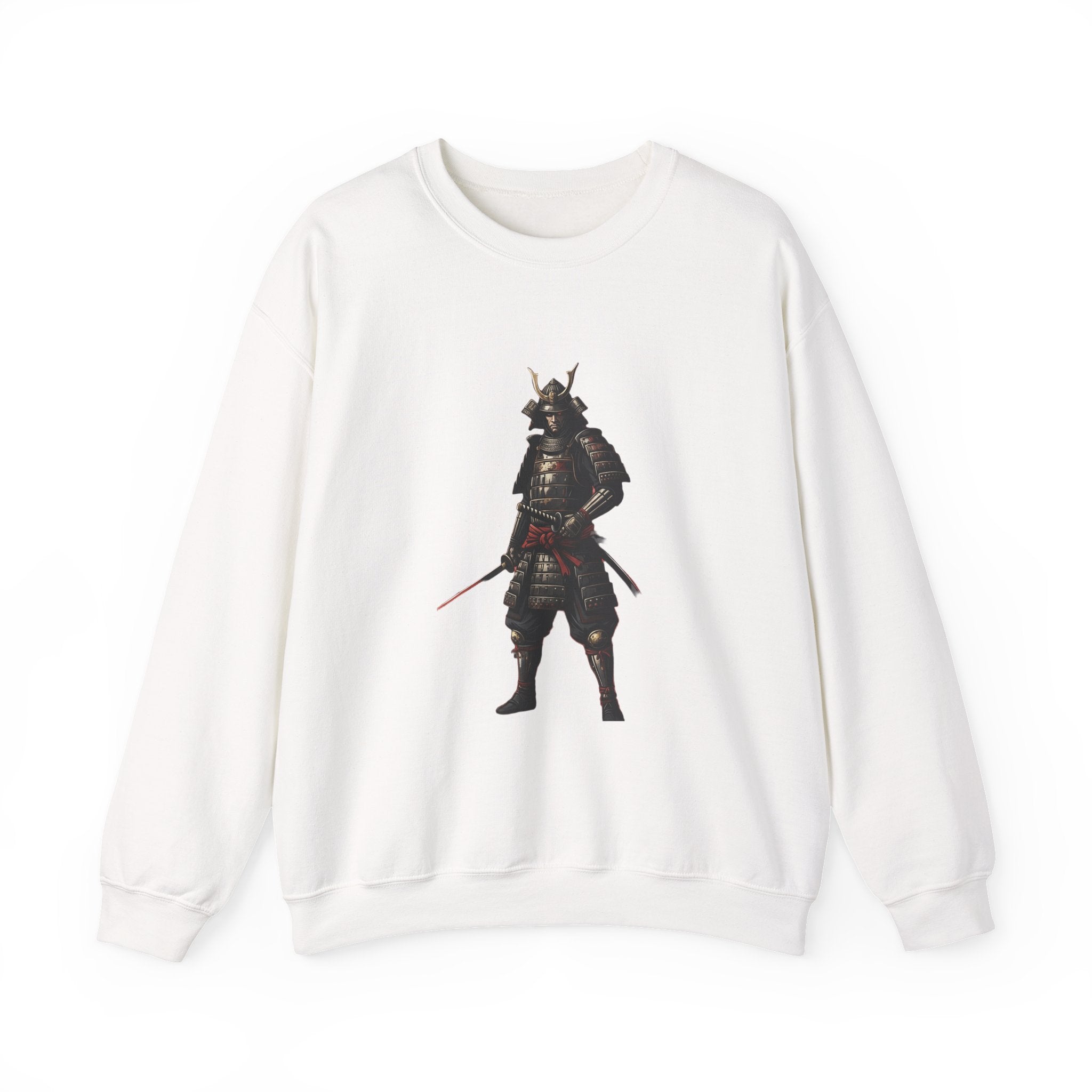 Samurai Warrior Crewneck Sweatshirt — Feudal Japan Armor Graphic