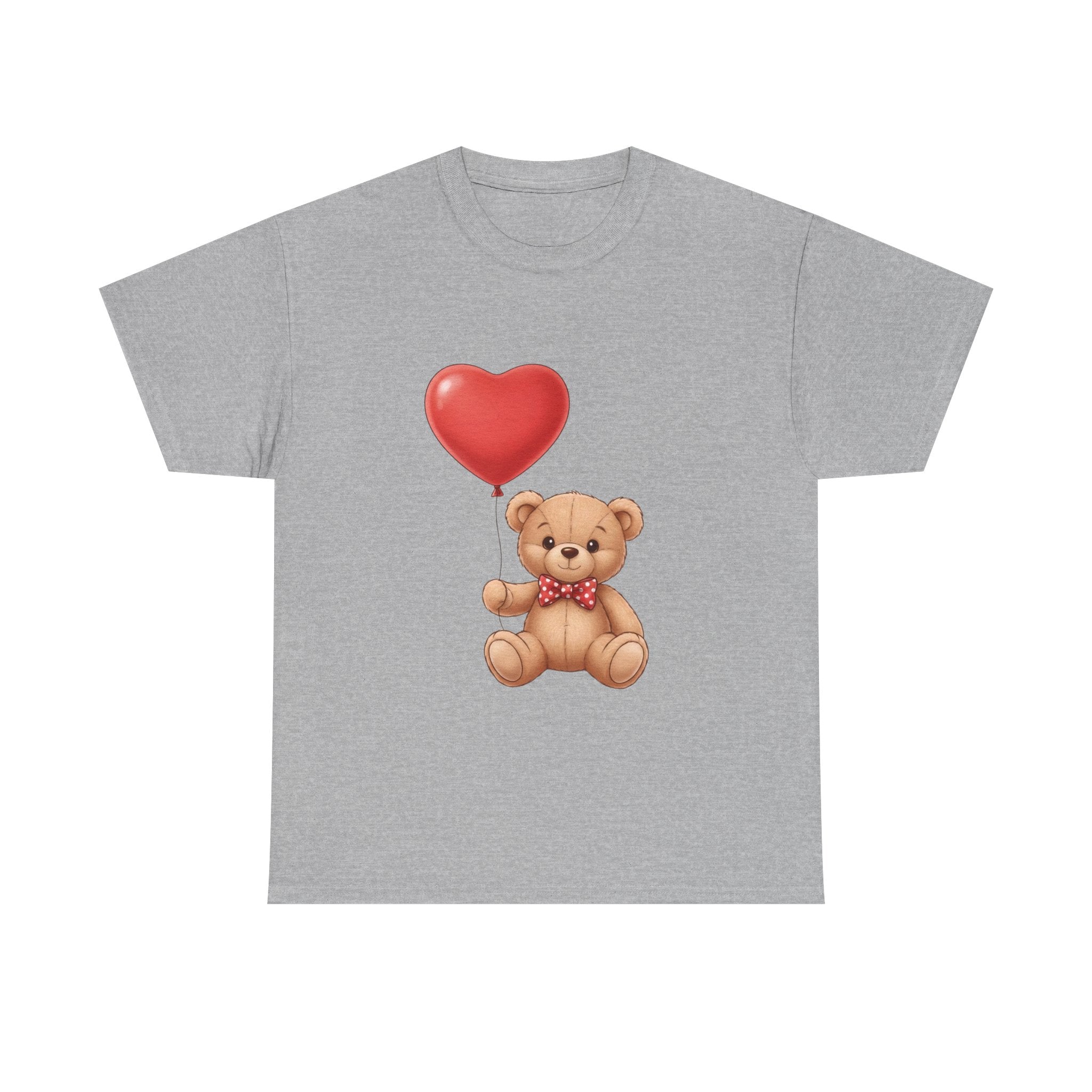 T-Shirt — Cute Teddy Bear Holding Heart Balloon Valentine Shirt