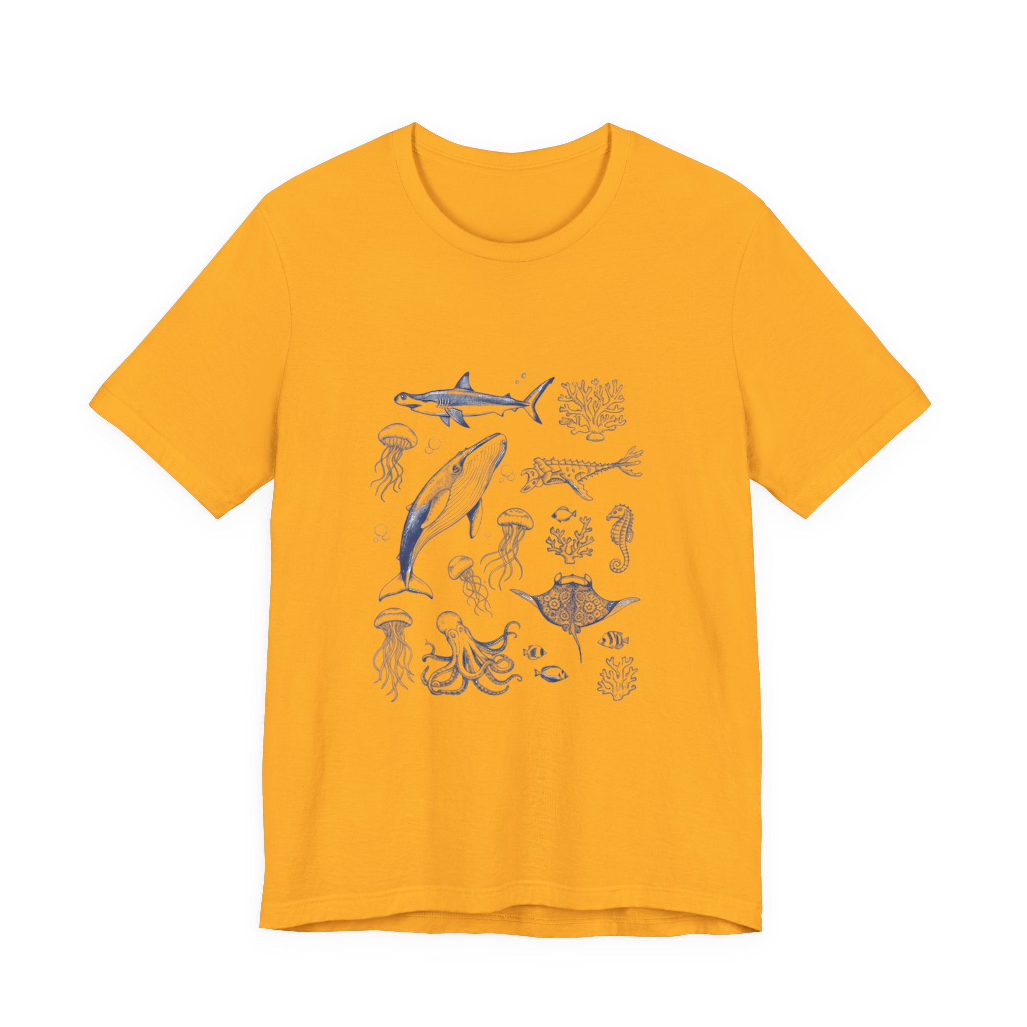 Ocean Wildlife Illustration T‑Shirt — Marine Life Chart Tee