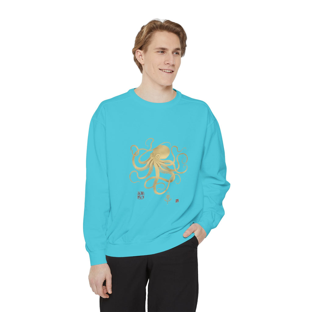 Gold Octopus Sweatshirt — Nautical Graphic Crewneck