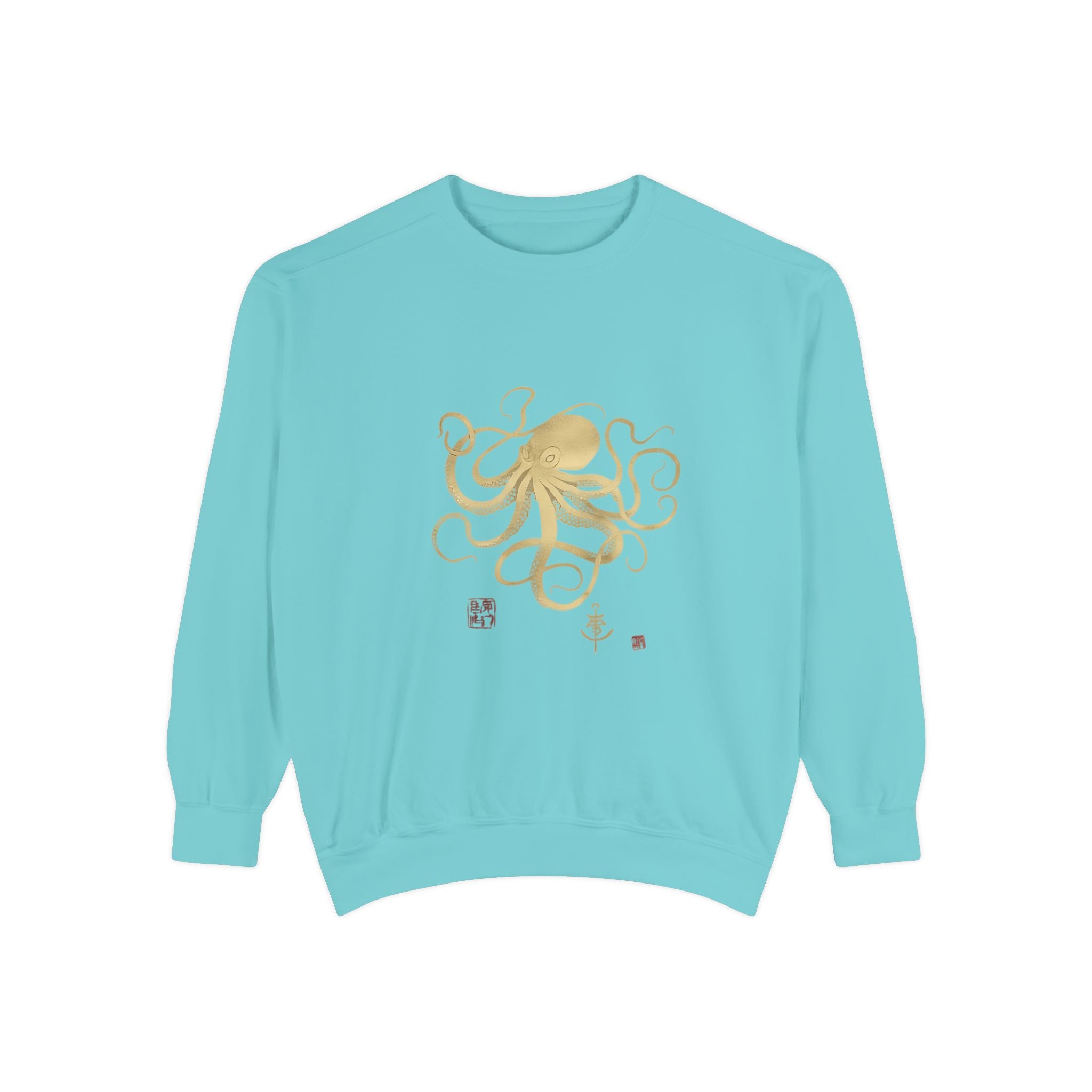 Gold Octopus Sweatshirt — Nautical Graphic Crewneck