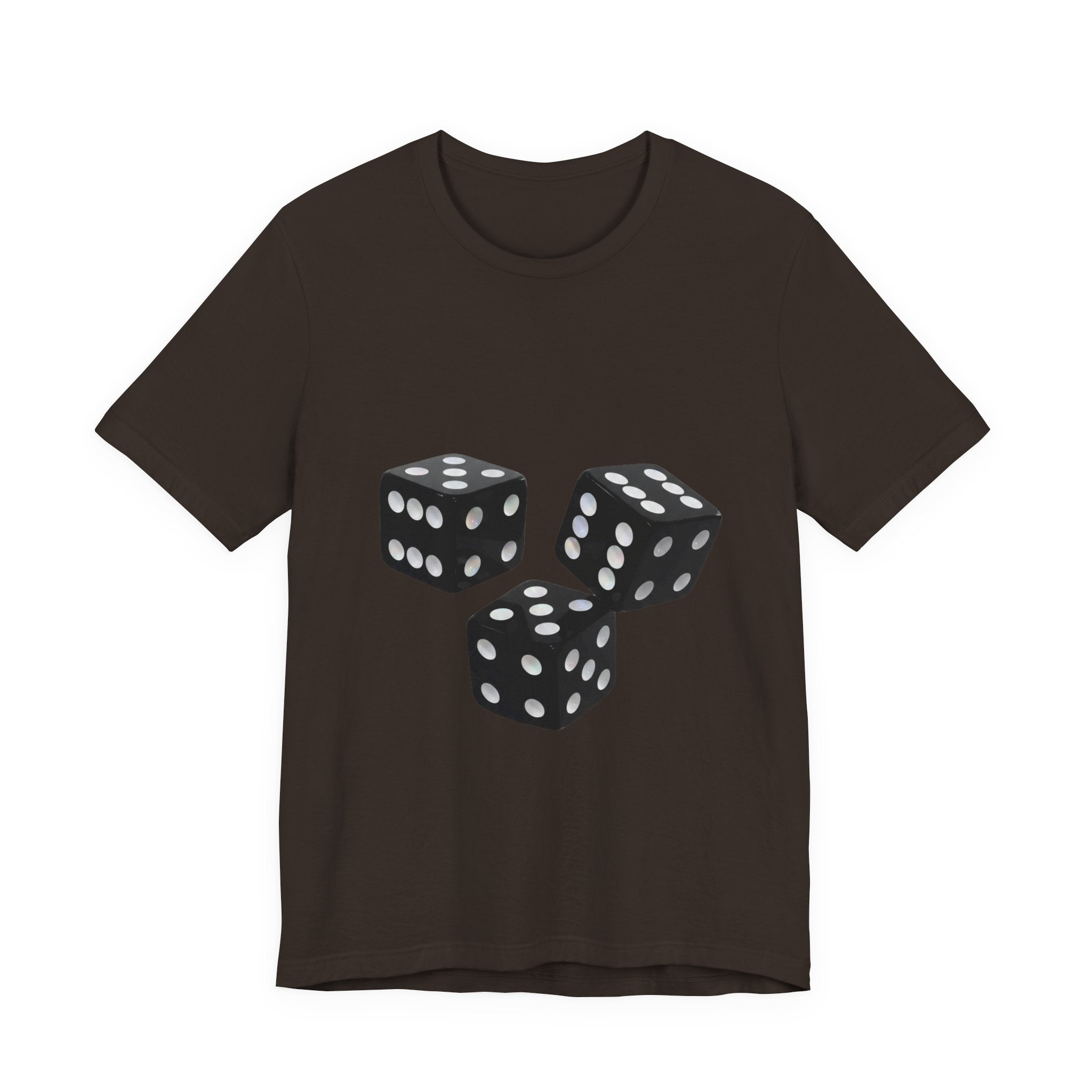 Dice Graphic Tee — Minimalist Black Dice T-Shirt for Gamers & Casino Fans