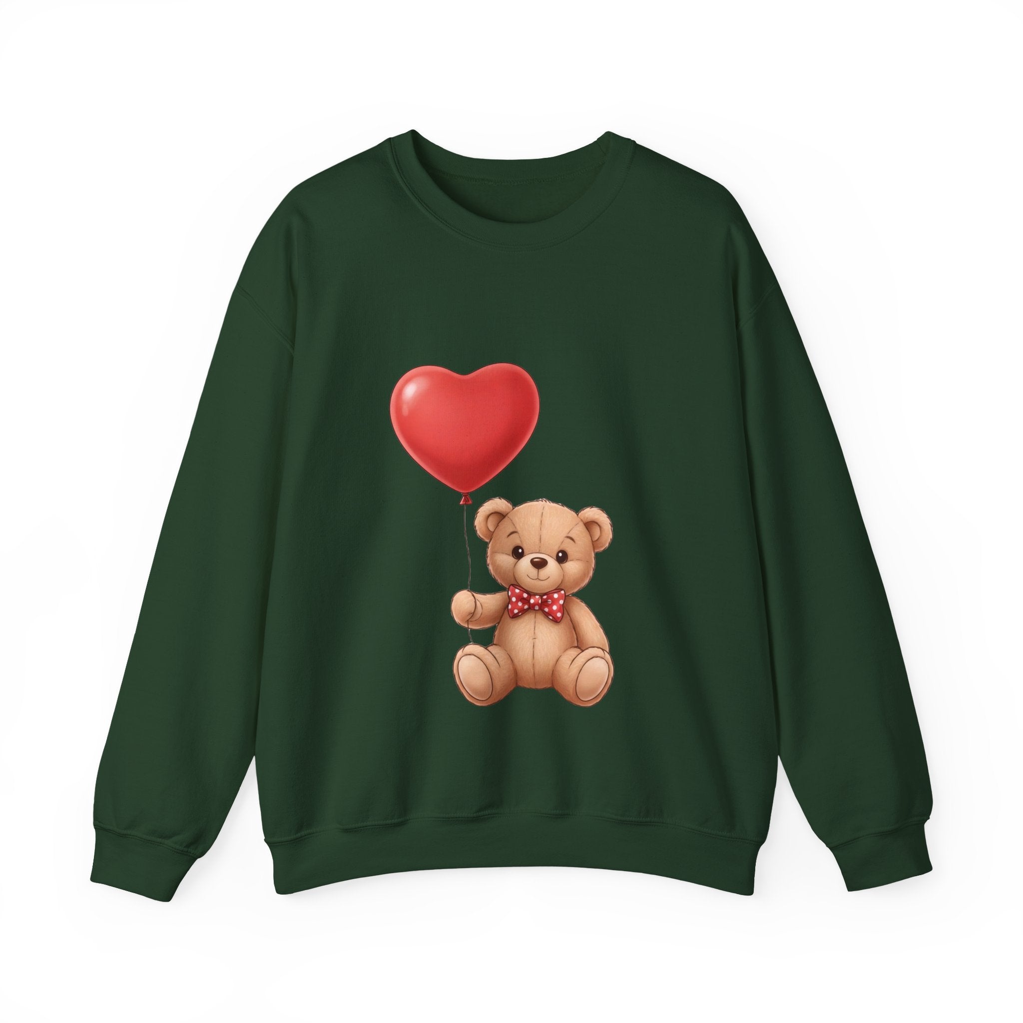 Teddy Bear with Heart Balloon Sweatshirt