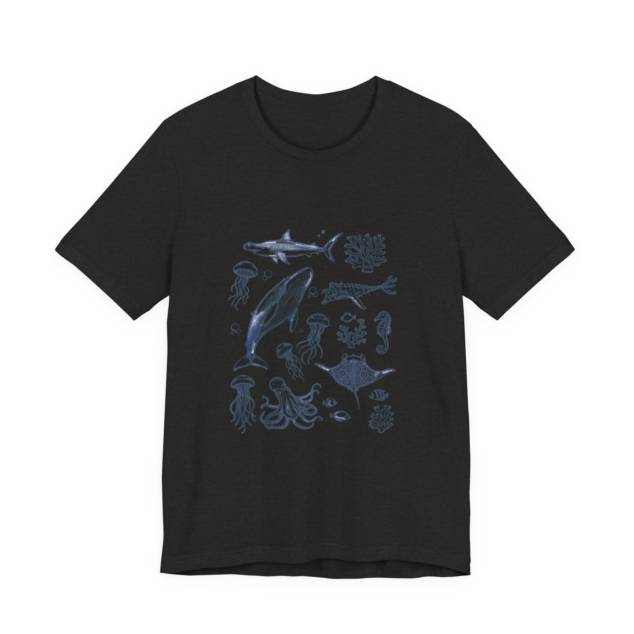 Ocean Wildlife Illustration T‑Shirt — Marine Life Chart Tee