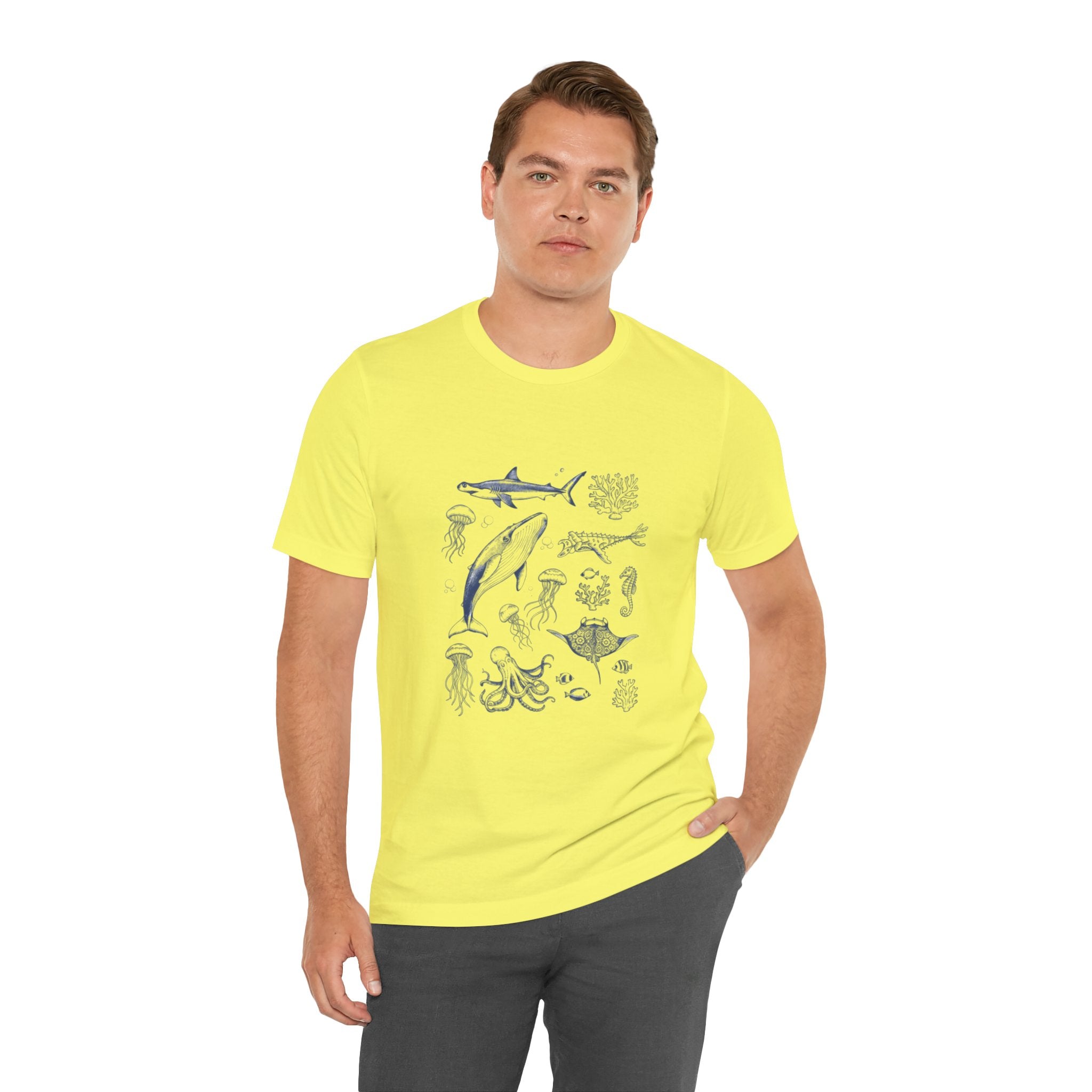 Ocean Wildlife Illustration T‑Shirt — Marine Life Chart Tee