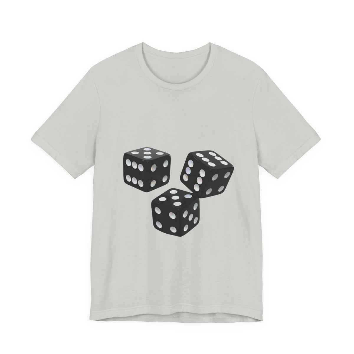Dice Graphic Tee — Minimalist Black Dice T-Shirt for Gamers & Casino Fans