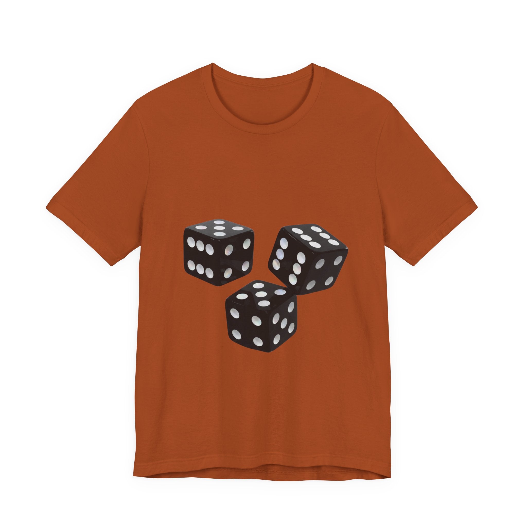 Dice Graphic Tee — Minimalist Black Dice T-Shirt for Gamers & Casino Fans