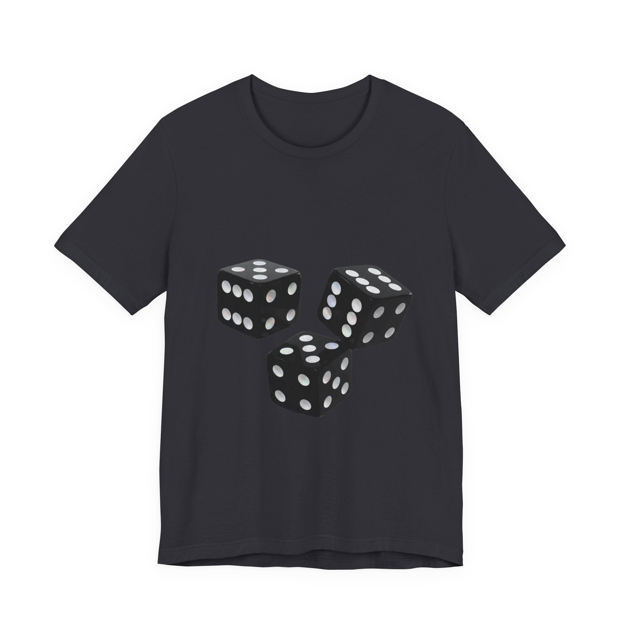Dice Graphic Tee — Minimalist Black Dice T-Shirt for Gamers & Casino Fans