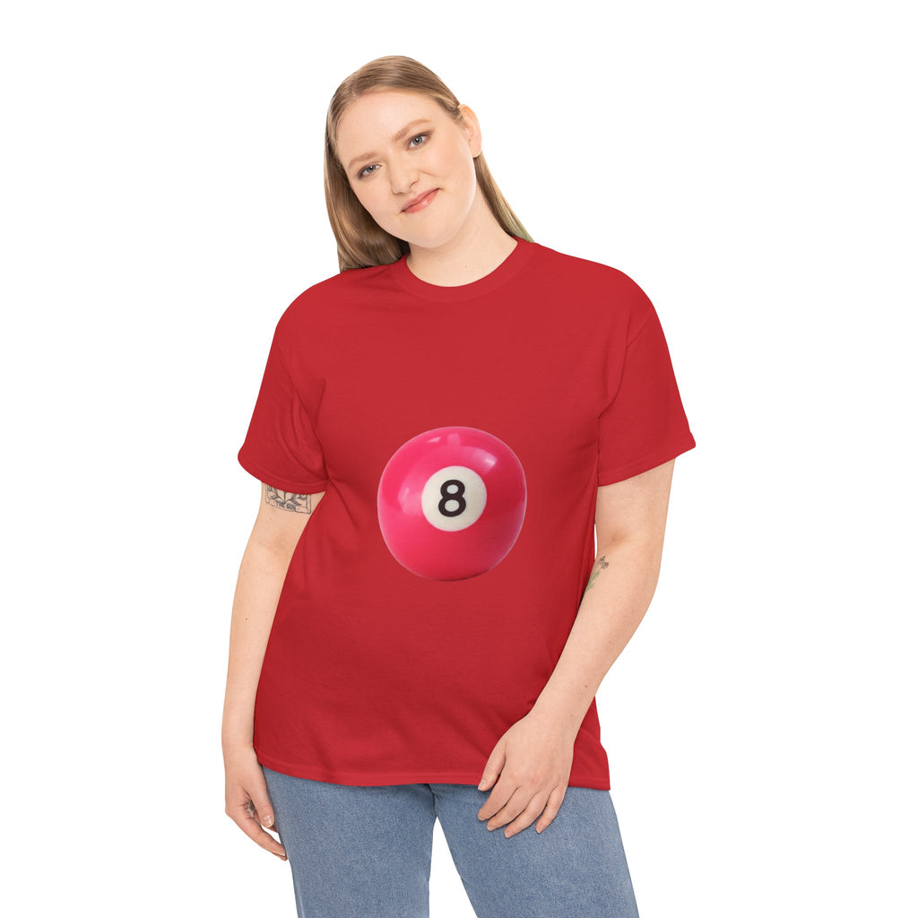 8-Ball Graphic Tee — Pink Pool Ball Casual T-Shirt