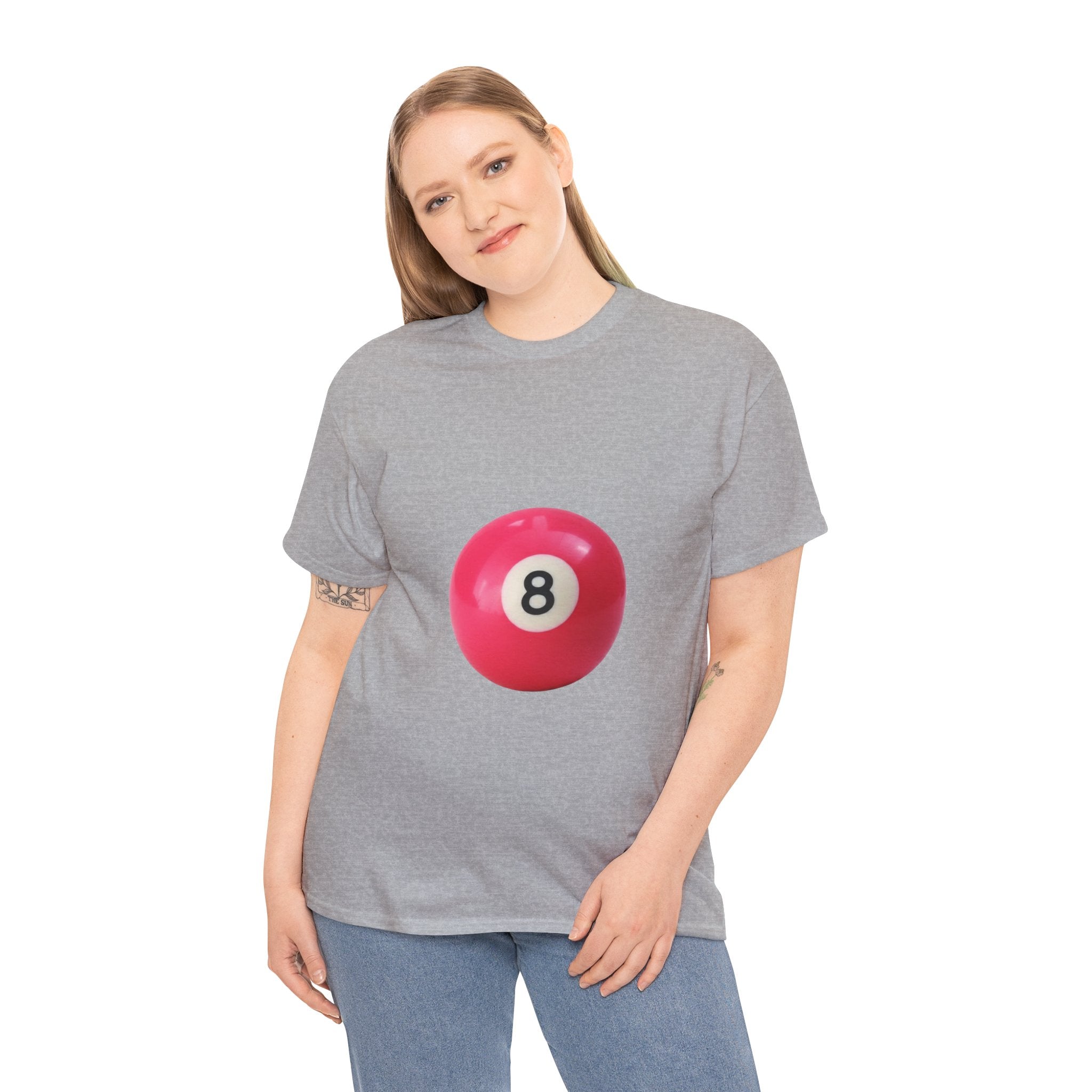 8-Ball Graphic Tee — Pink Pool Ball Casual T-Shirt