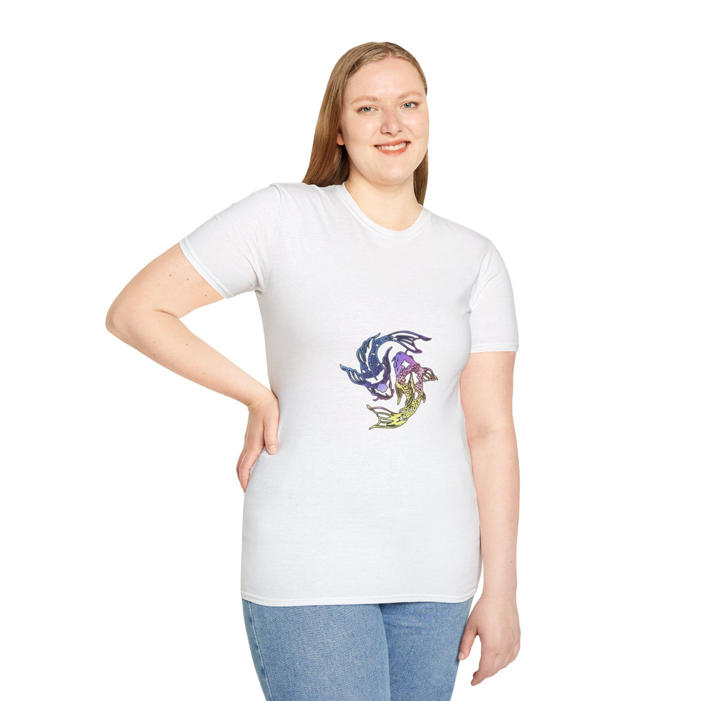 Koi Yin Yang T-Shirt — Colorful Japanese Carp Circle Graphic Tee