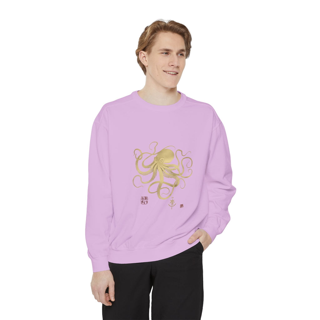 Gold Octopus Sweatshirt — Nautical Graphic Crewneck