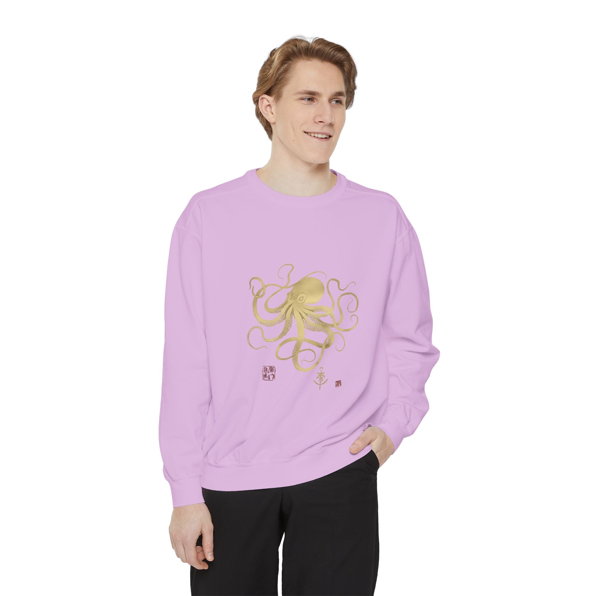 Gold Octopus Sweatshirt — Nautical Graphic Crewneck