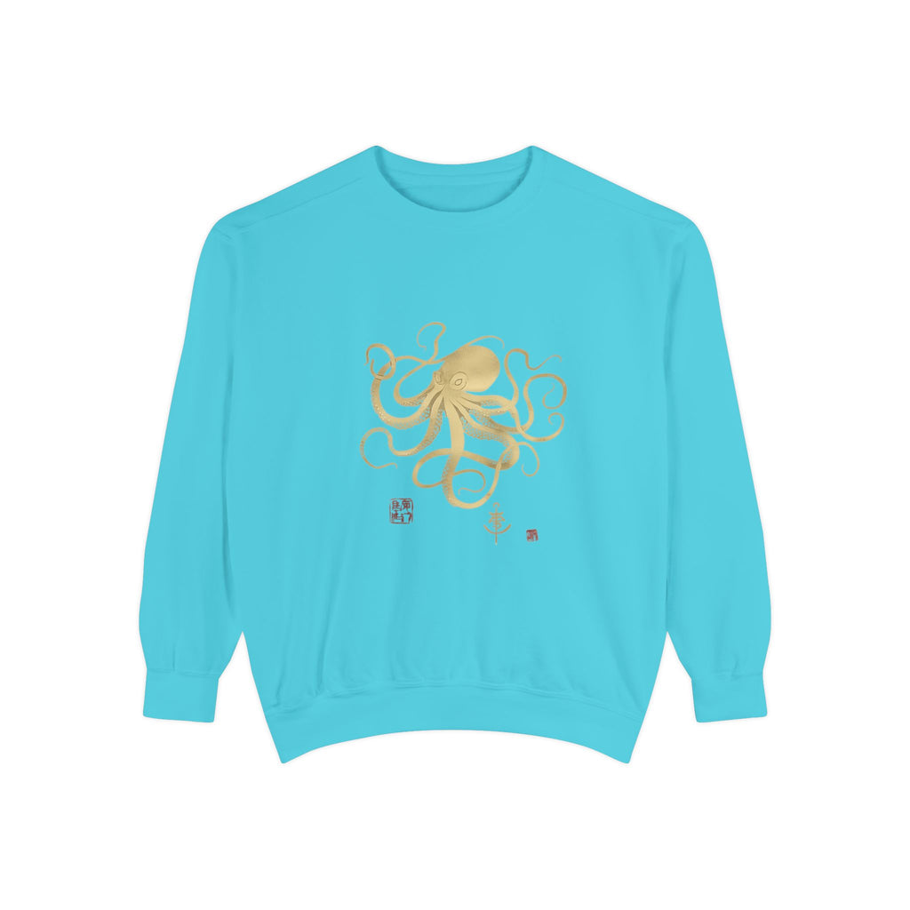 Gold Octopus Sweatshirt — Nautical Graphic Crewneck