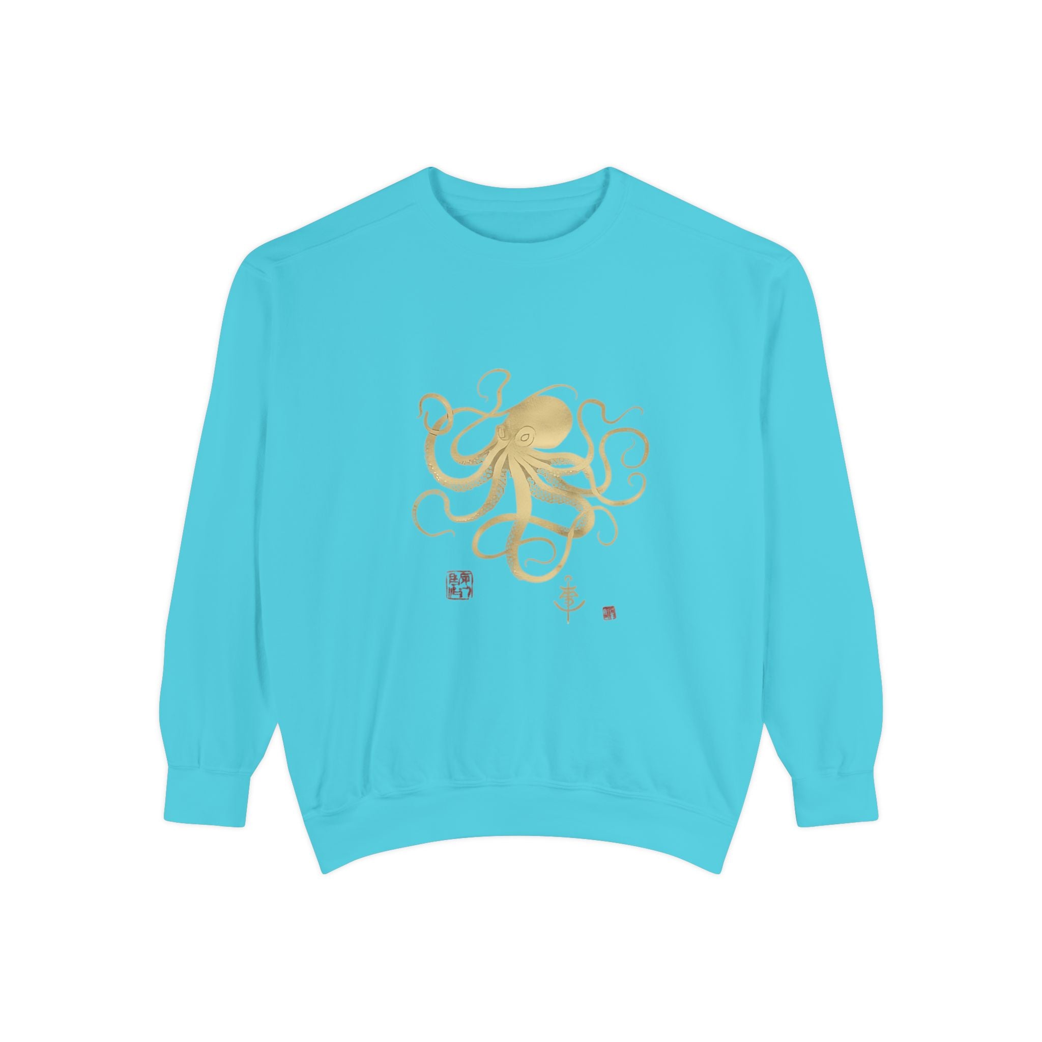 Gold Octopus Sweatshirt — Nautical Graphic Crewneck