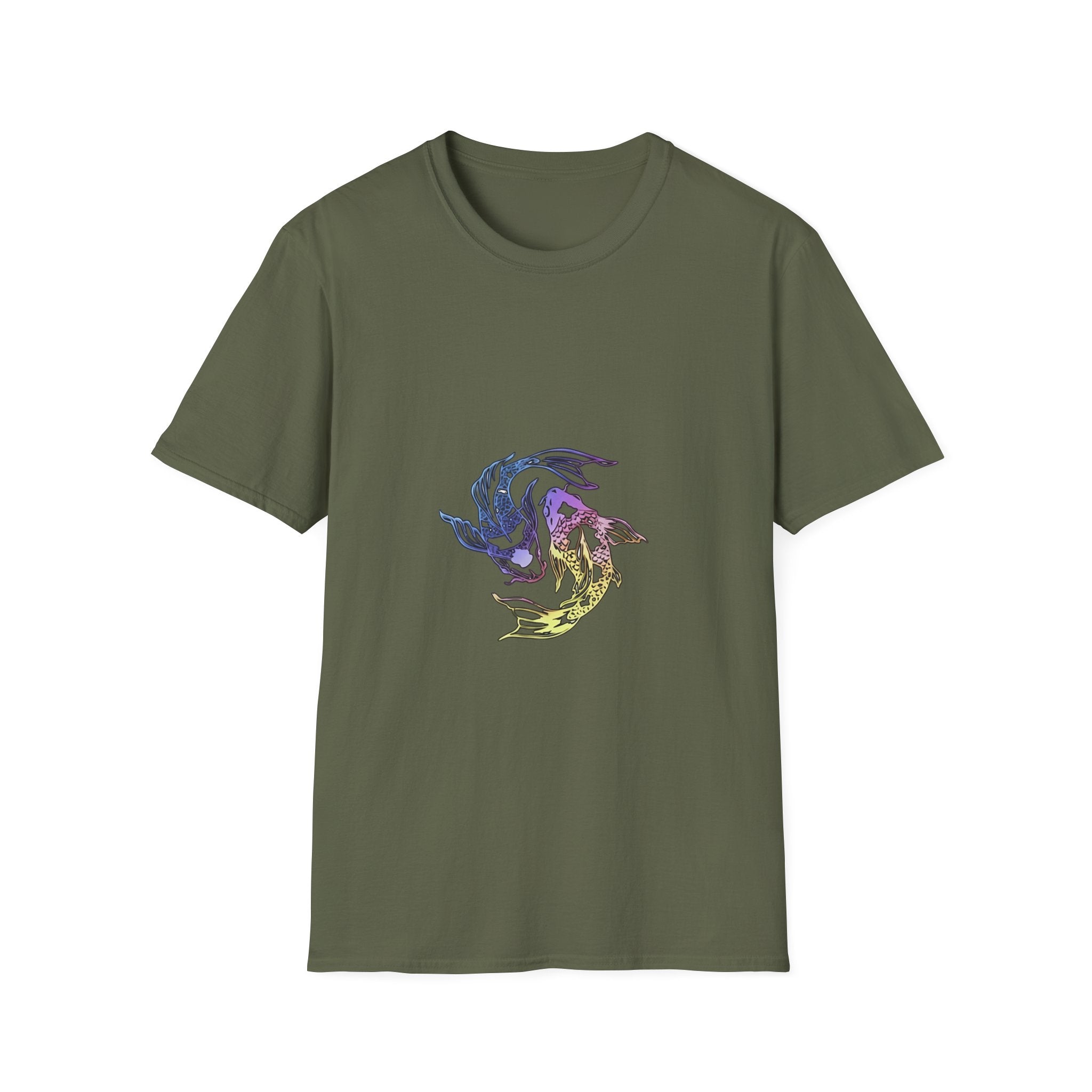 Koi Yin Yang T-Shirt — Colorful Japanese Carp Circle Graphic Tee