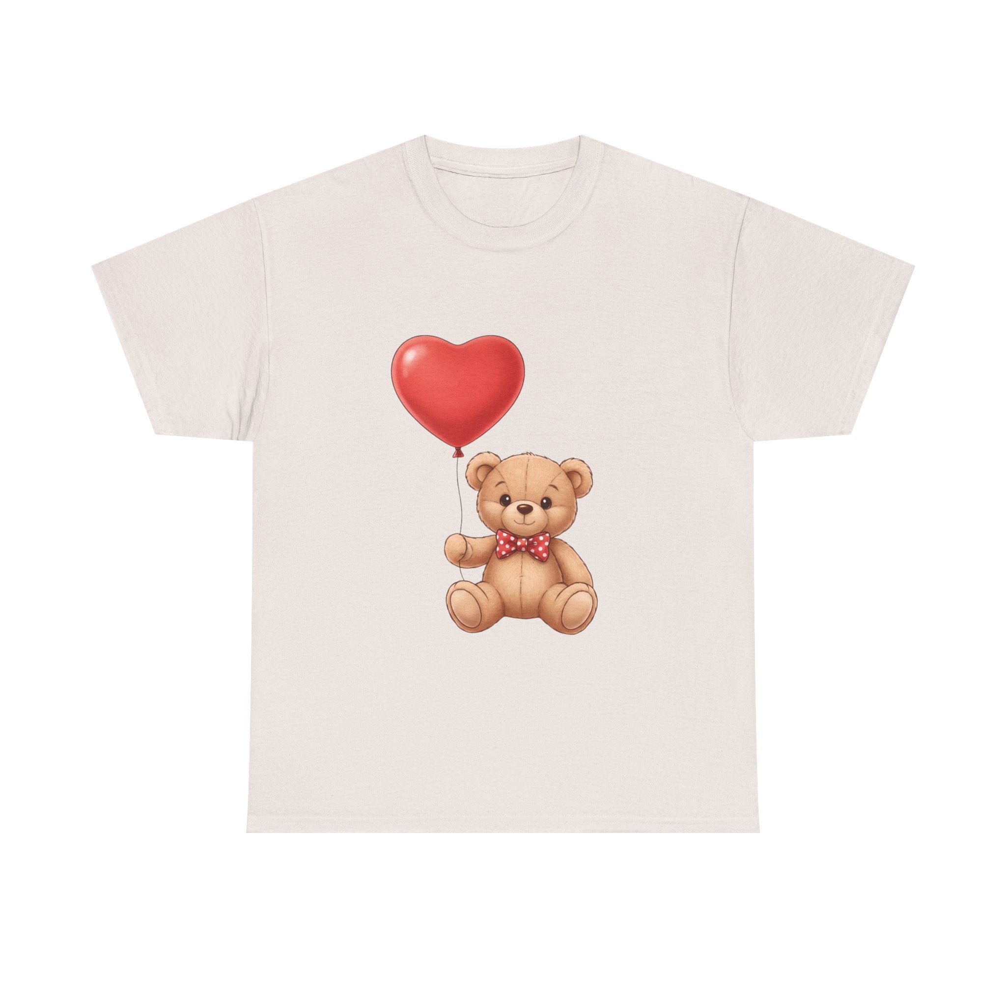 T-Shirt — Cute Teddy Bear Holding Heart Balloon Valentine Shirt