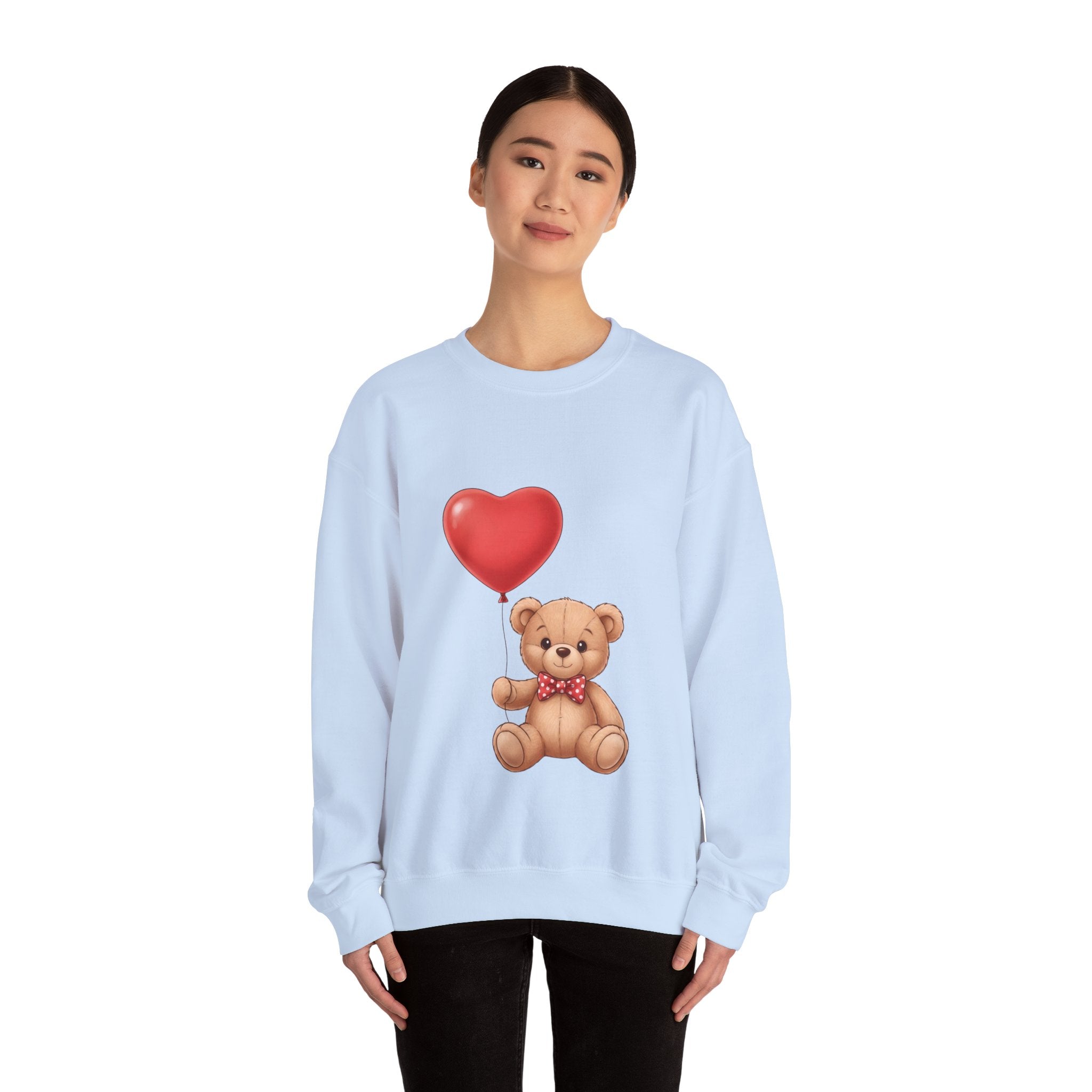 Teddy Bear with Heart Balloon Sweatshirt