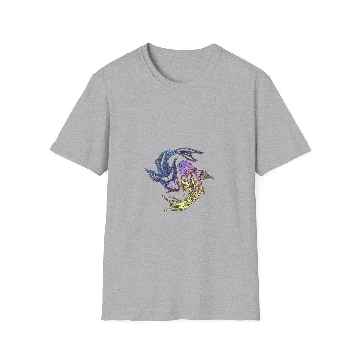 Koi Yin Yang T-Shirt — Colorful Japanese Carp Circle Graphic Tee