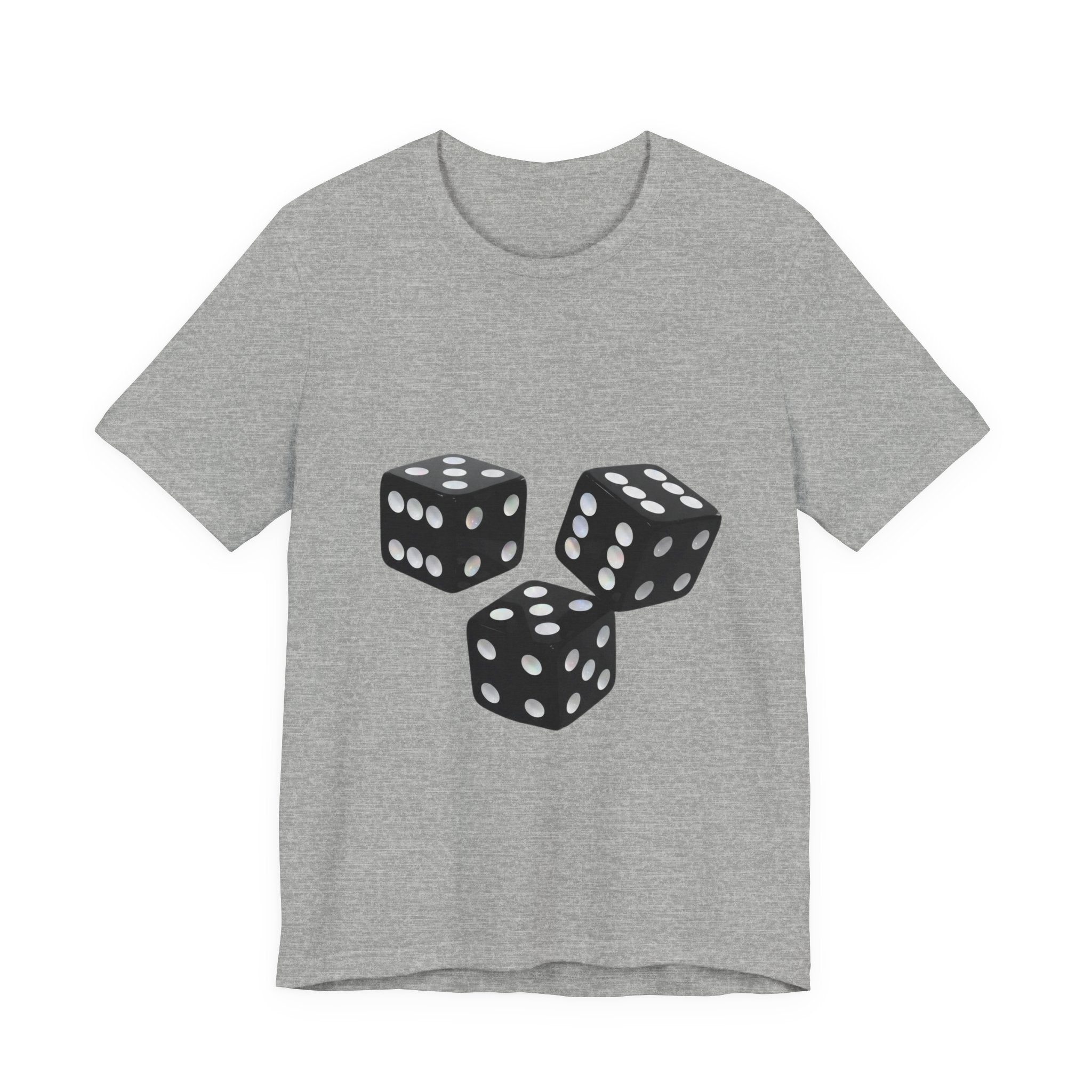 Dice Graphic Tee — Minimalist Black Dice T-Shirt for Gamers & Casino Fans