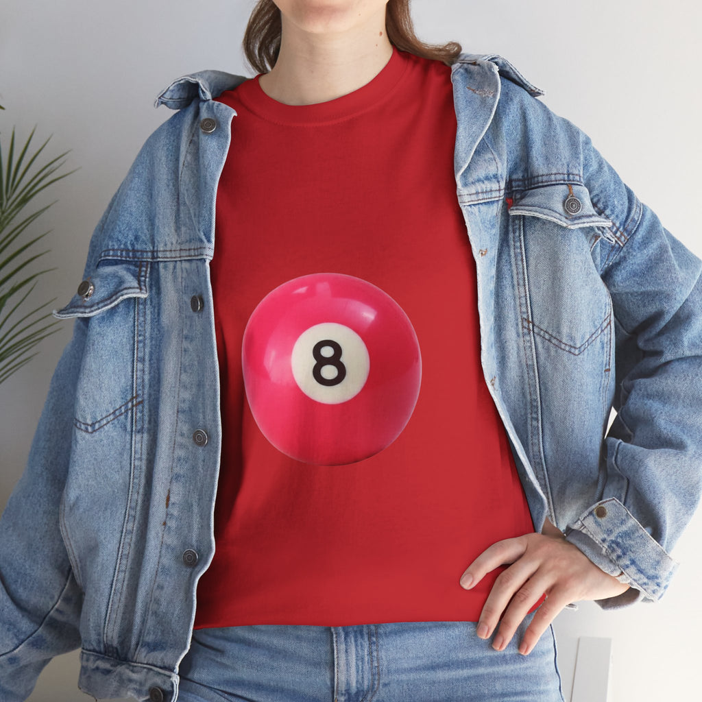 8-Ball Graphic Tee — Pink Pool Ball Casual T-Shirt