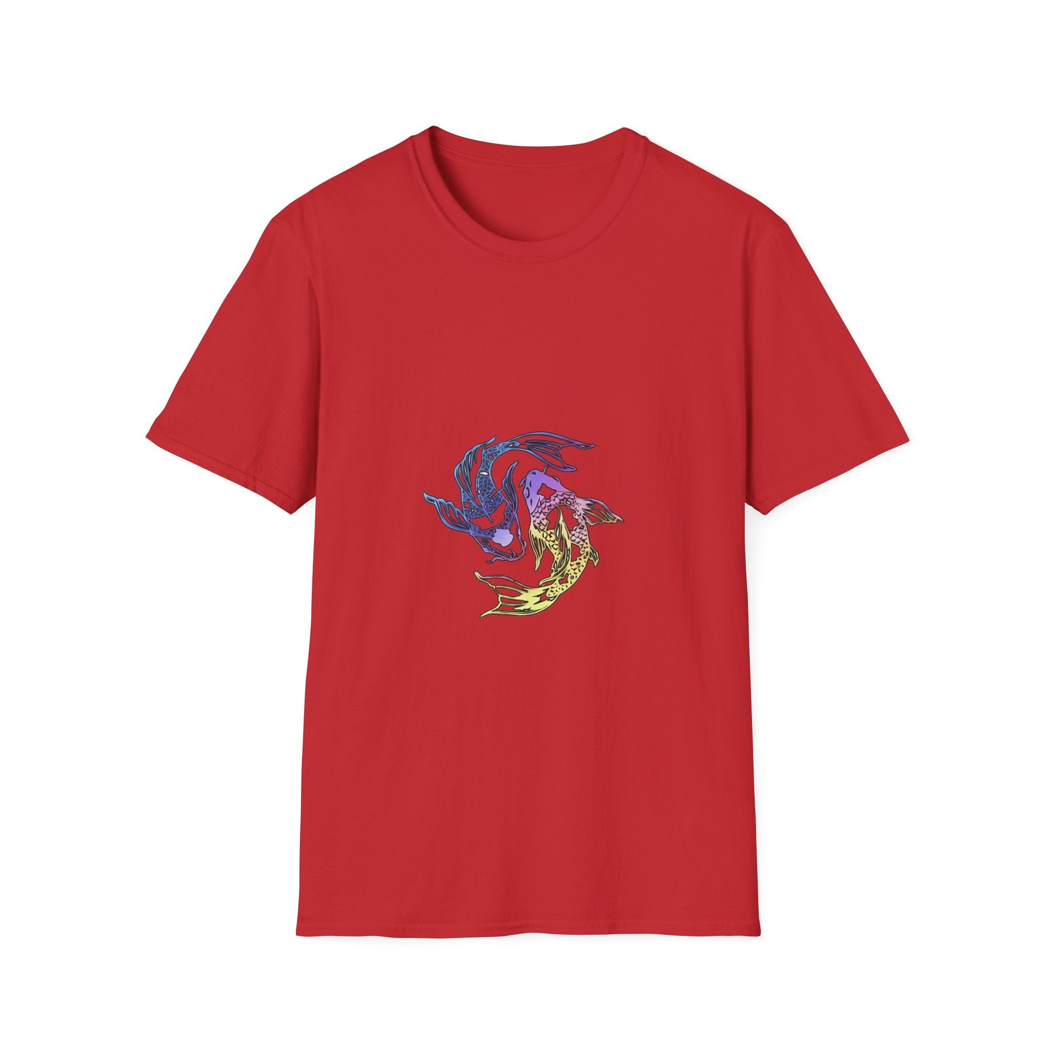 Koi Yin Yang T-Shirt — Colorful Japanese Carp Circle Graphic Tee