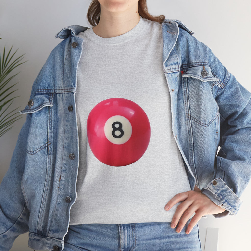 8-Ball Graphic Tee — Pink Pool Ball Casual T-Shirt