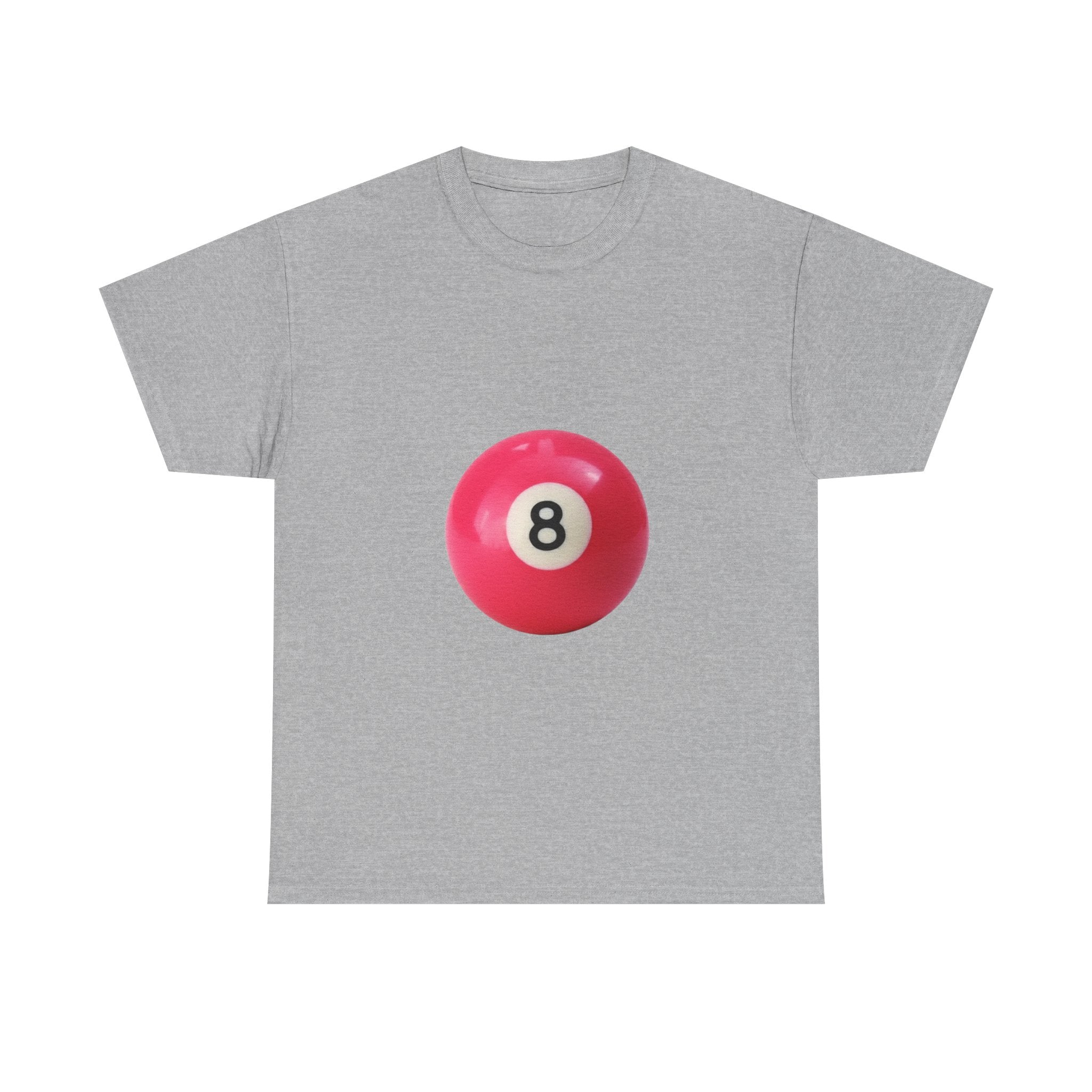8-Ball Graphic Tee — Pink Pool Ball Casual T-Shirt