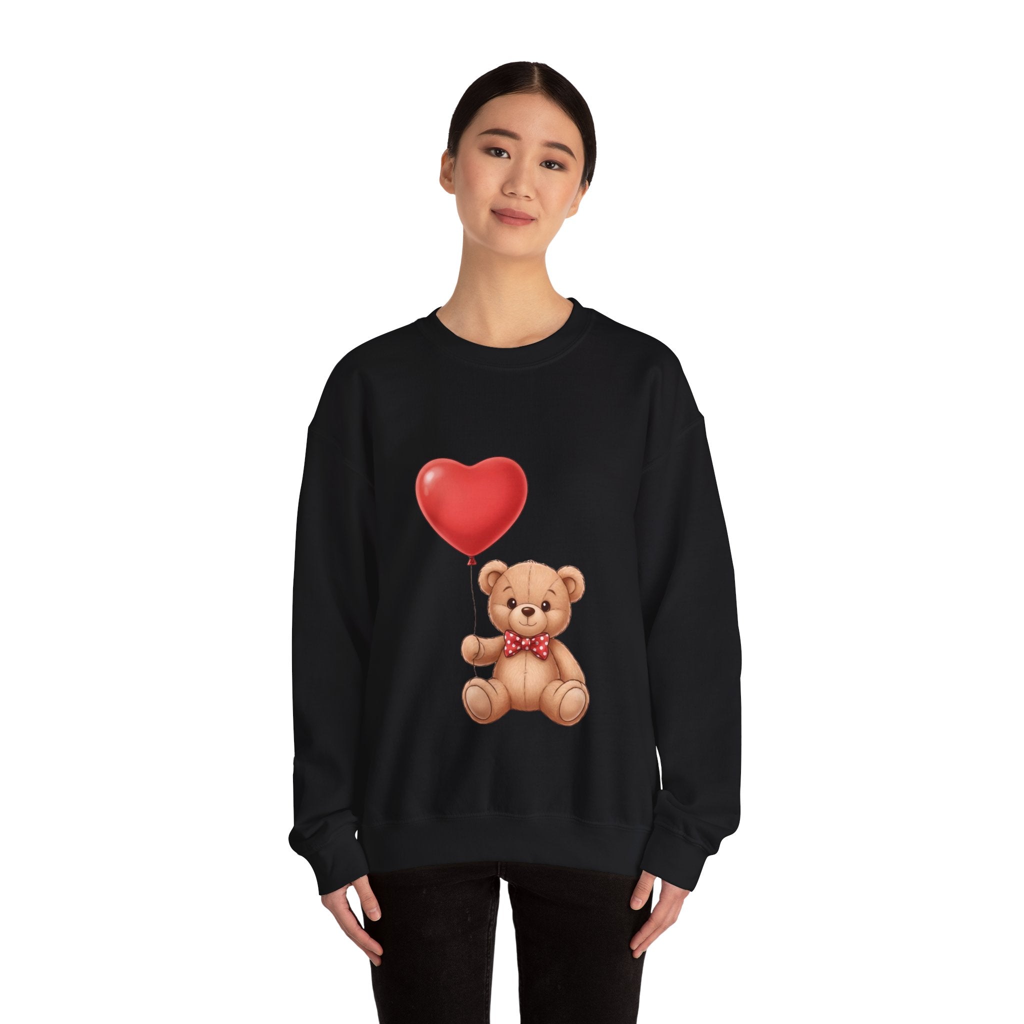 Teddy Bear with Heart Balloon Sweatshirt