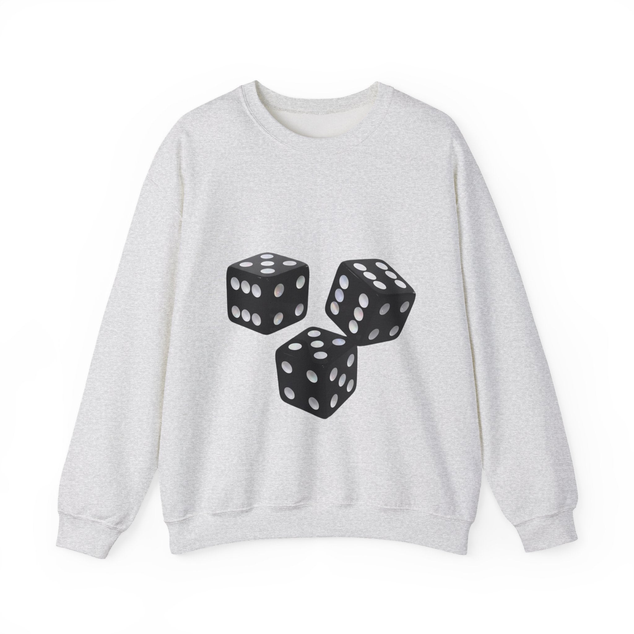 Dice Graphic Sweatshirt — Retro Black Dice Crewneck for Gamers