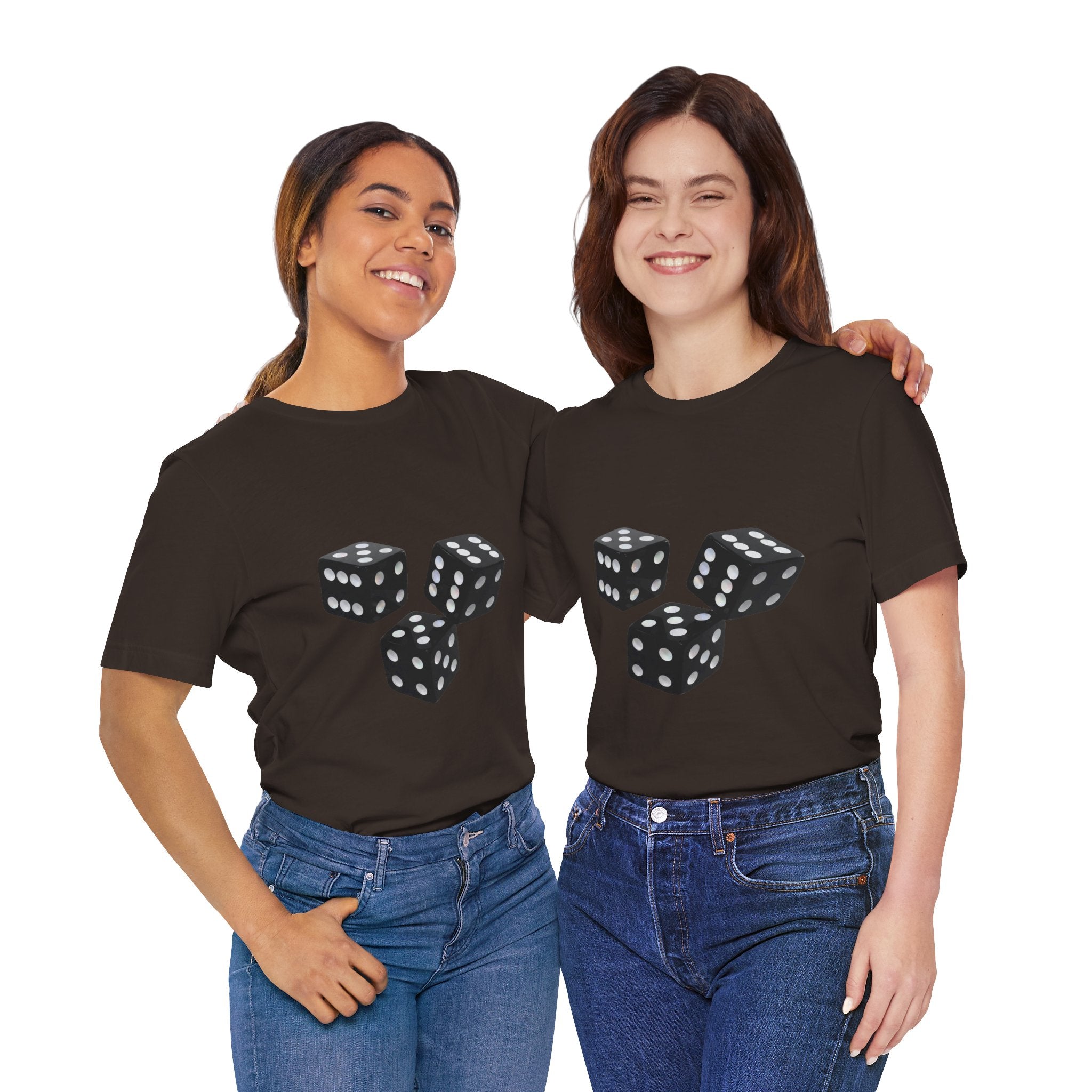 Dice Graphic Tee — Minimalist Black Dice T-Shirt for Gamers & Casino Fans