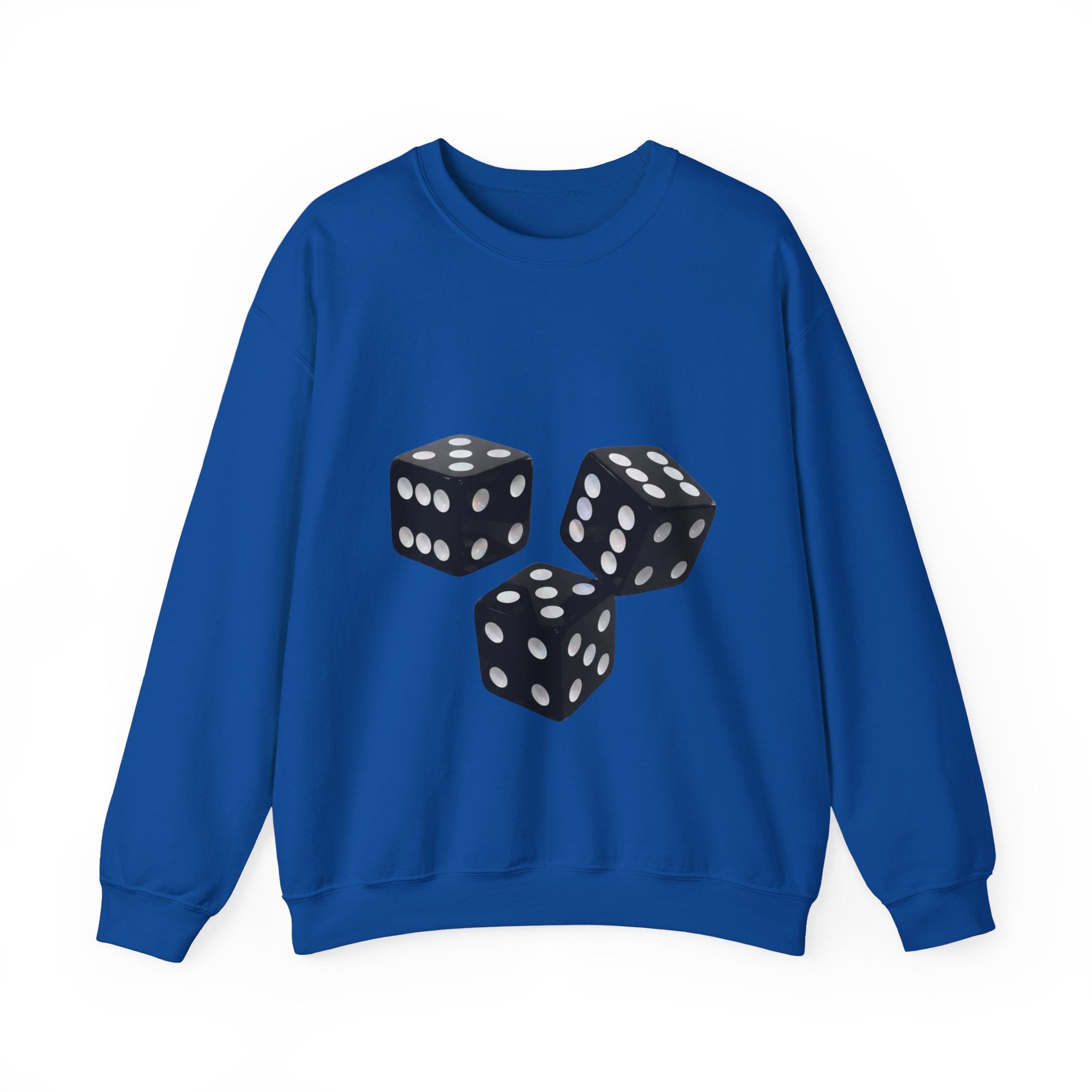Dice Graphic Sweatshirt — Retro Black Dice Crewneck for Gamers