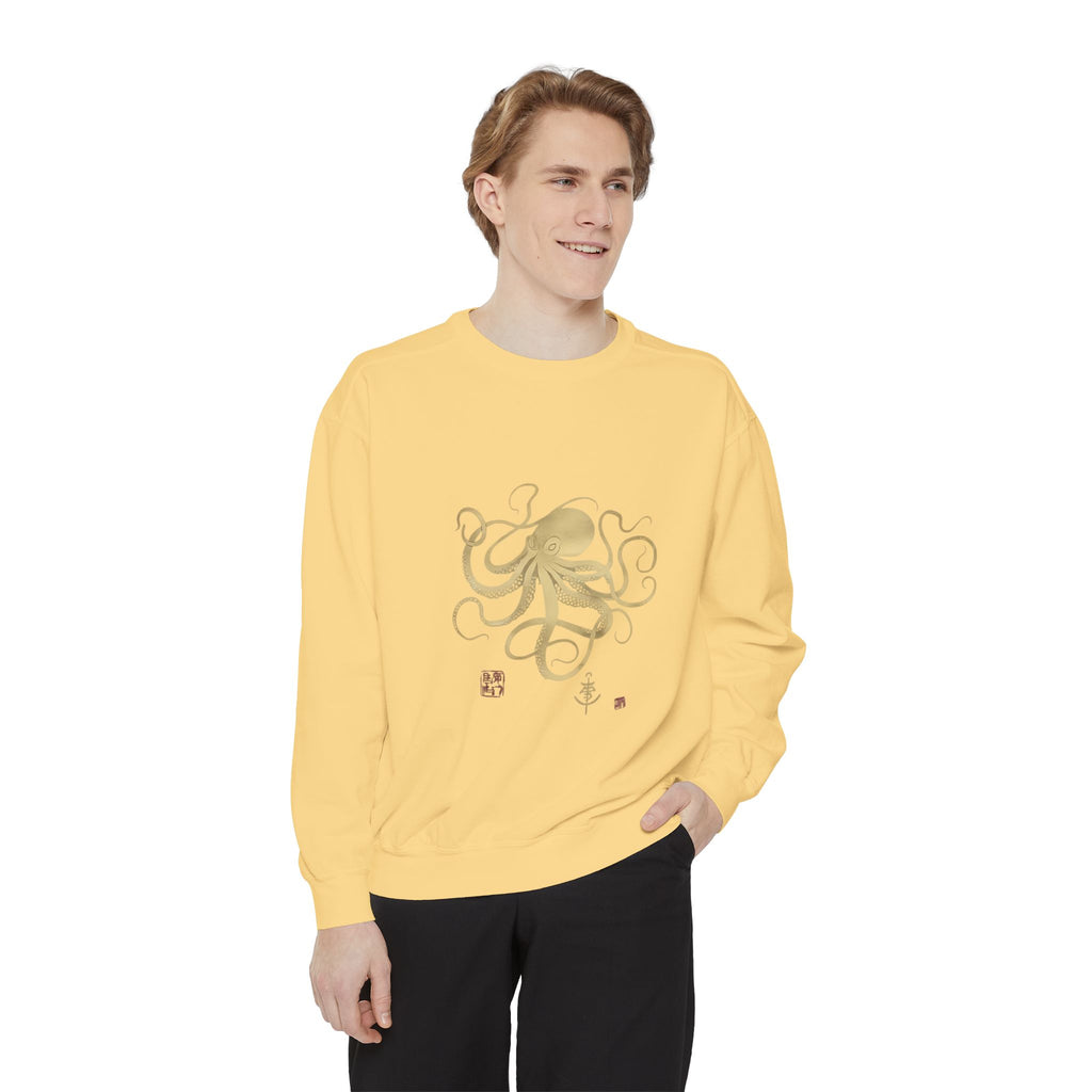 Gold Octopus Sweatshirt — Nautical Graphic Crewneck
