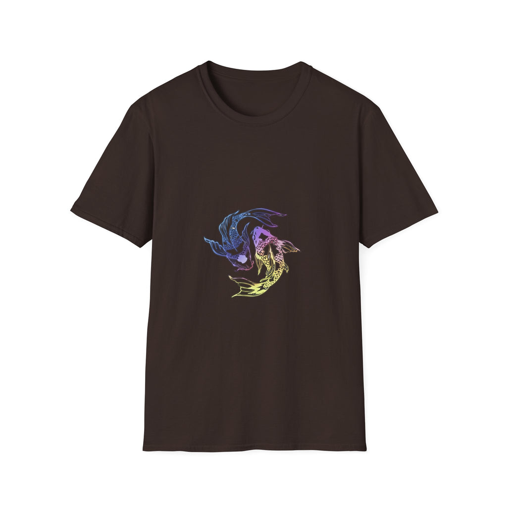 Koi Yin Yang T-Shirt — Colorful Japanese Carp Circle Graphic Tee