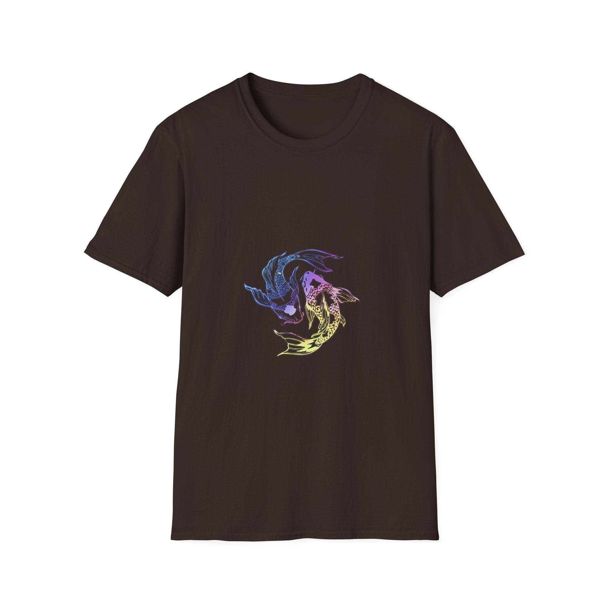 Koi Yin Yang T-Shirt — Colorful Japanese Carp Circle Graphic Tee