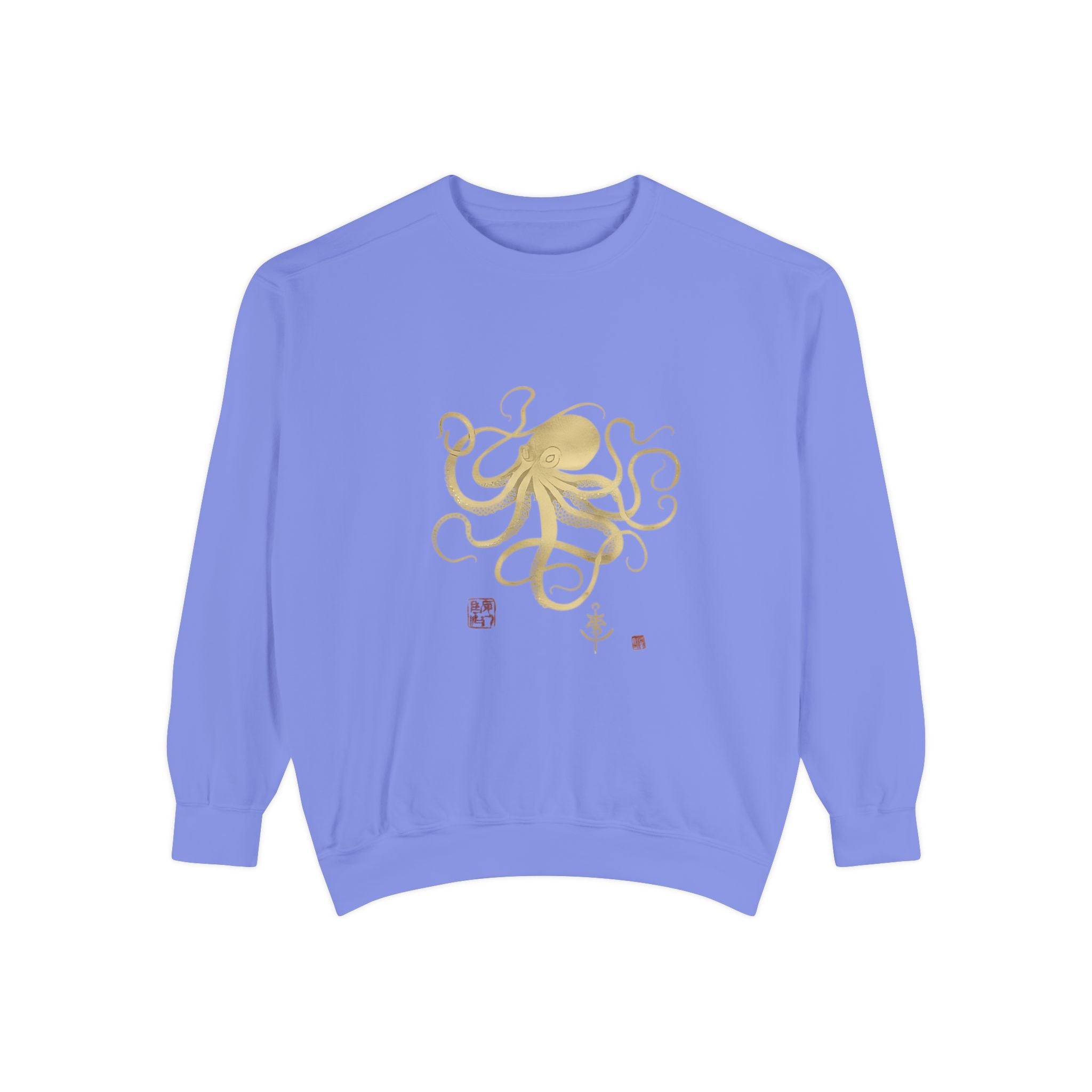 Gold Octopus Sweatshirt — Nautical Graphic Crewneck