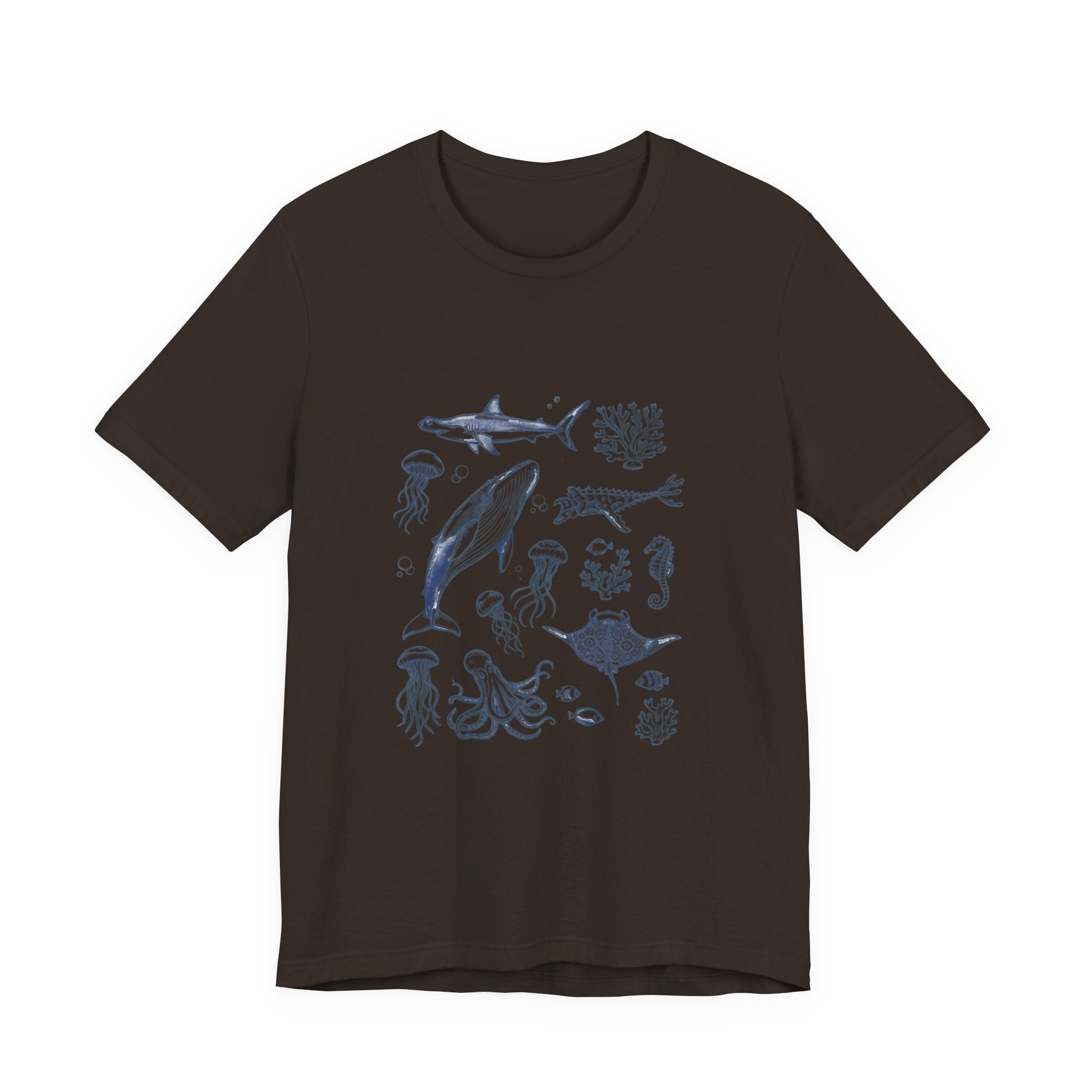 Ocean Wildlife Illustration T‑Shirt — Marine Life Chart Tee